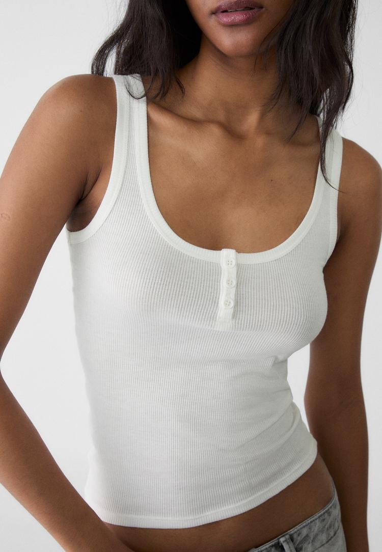 camiseta tirantes botones