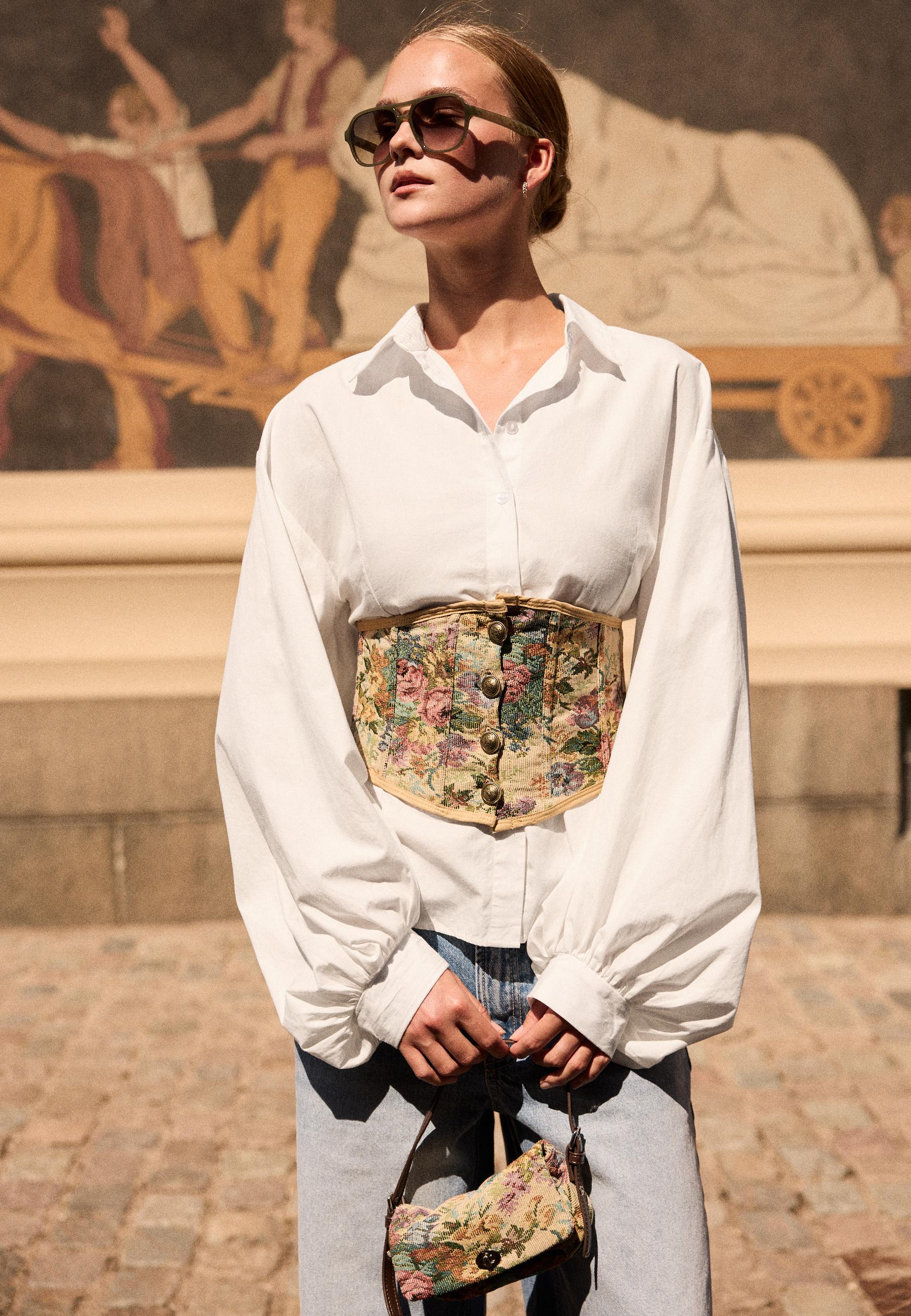 Balloon sleeve poplin shirt - Women's fashion | Stradivarius