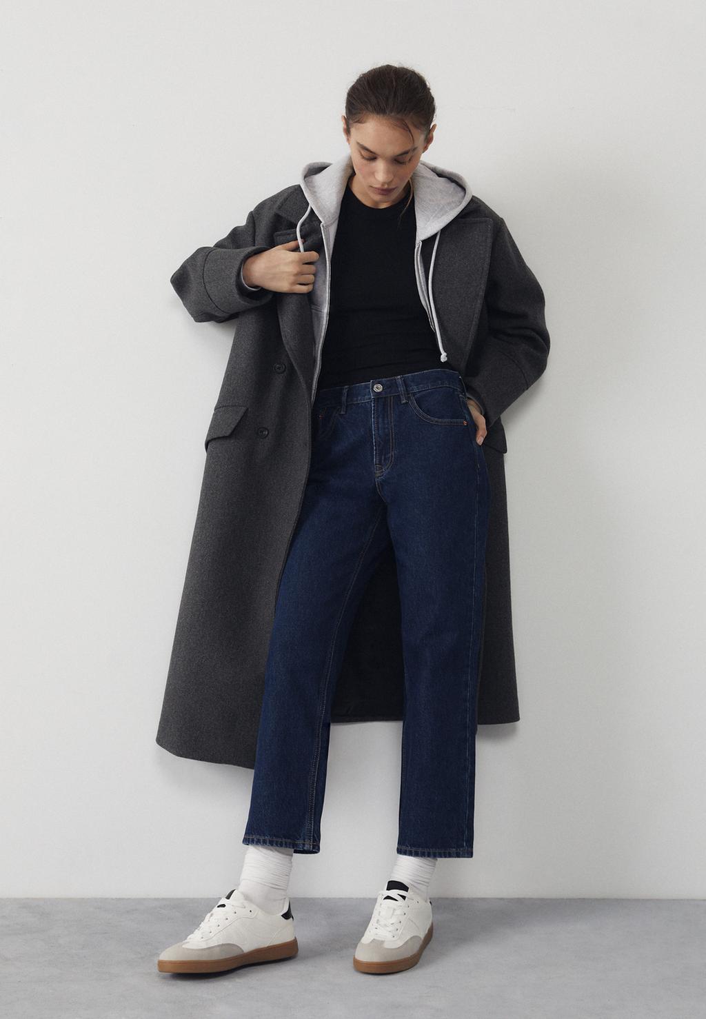 Abrigo oversize tacto suave