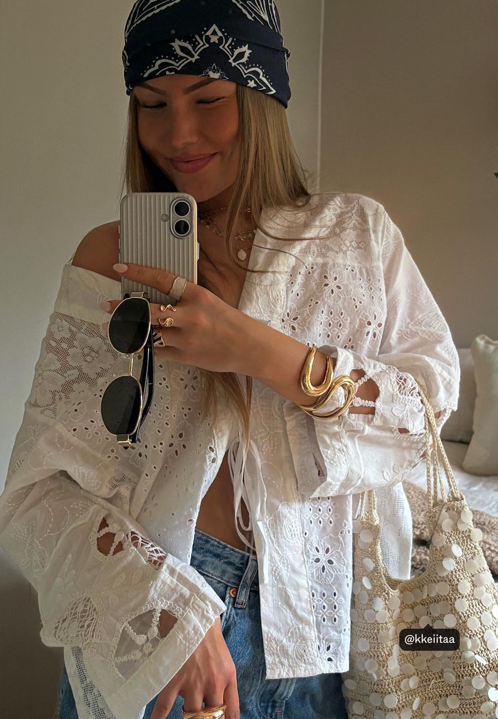 Kimono ricamato patchwork