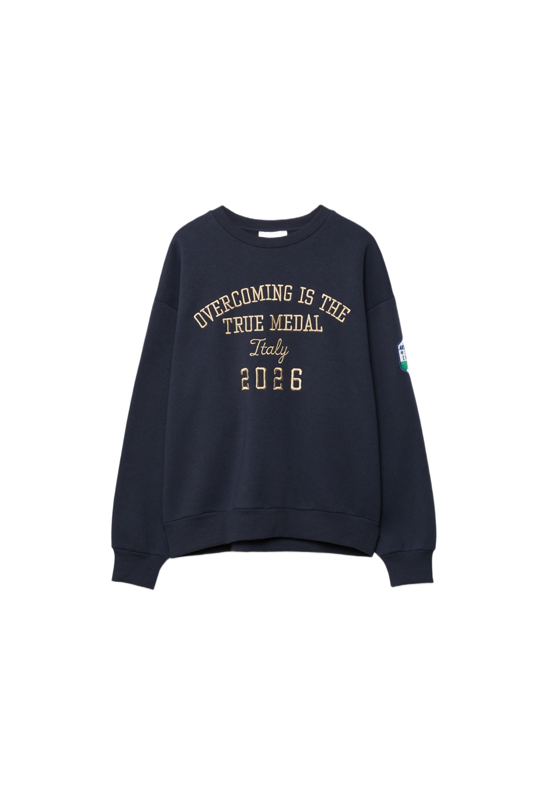 Embroidered Sweatshirt — Navy blue