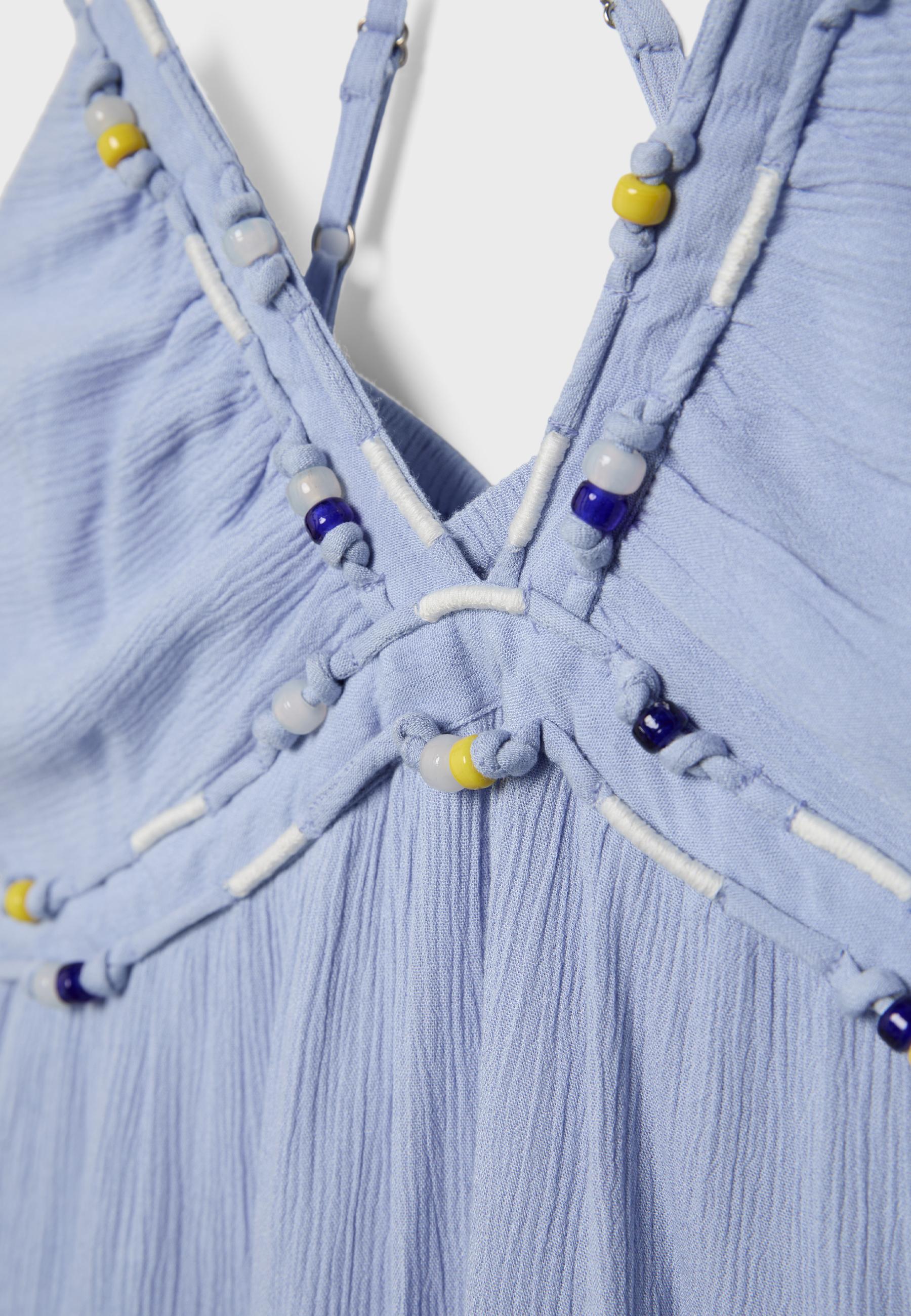 Short beaded dress — Blue