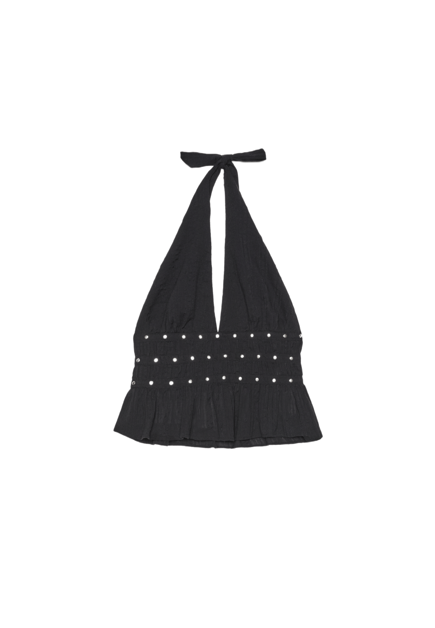 Studded halter top — Black