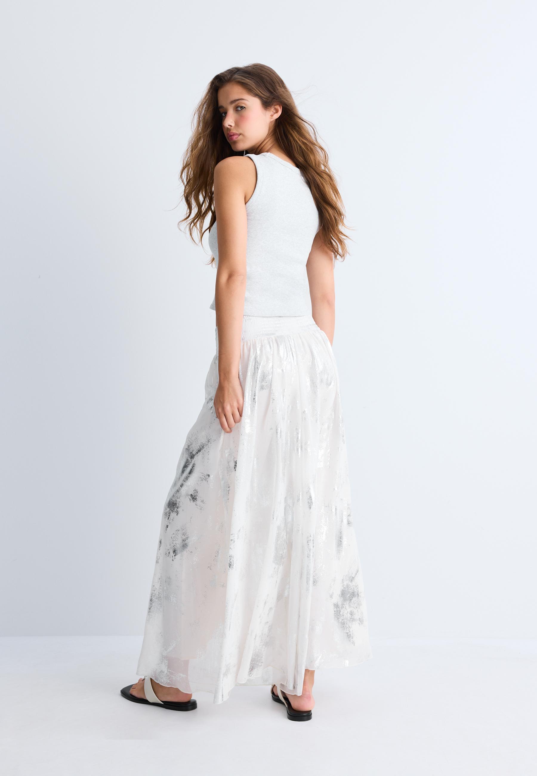 Foil culottes — Ecru