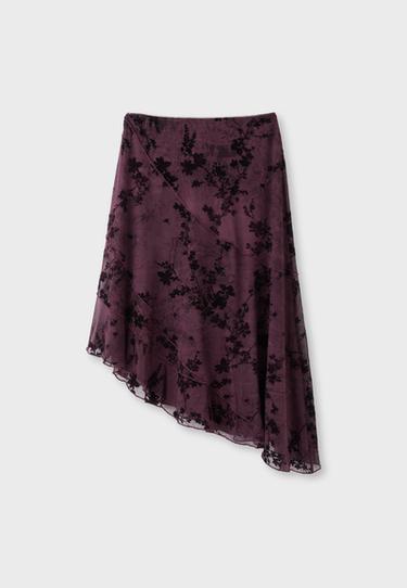 Asymmetric tulle skirt — Purple 7