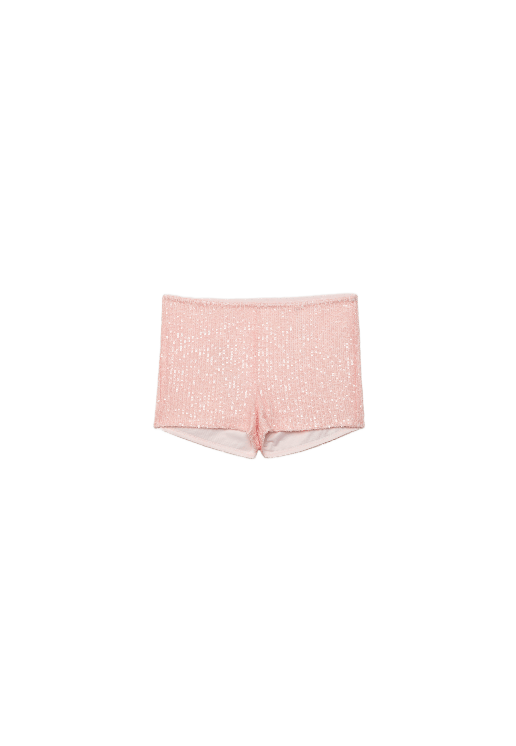 Sequin mini shorts — Pastel pink