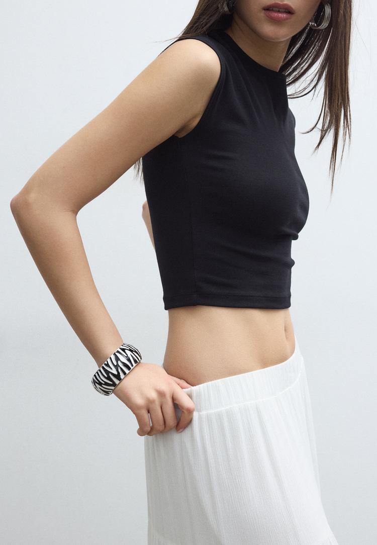 Stradivarius Βραχιόλι Zebra Λευκό Os φωτογραφία