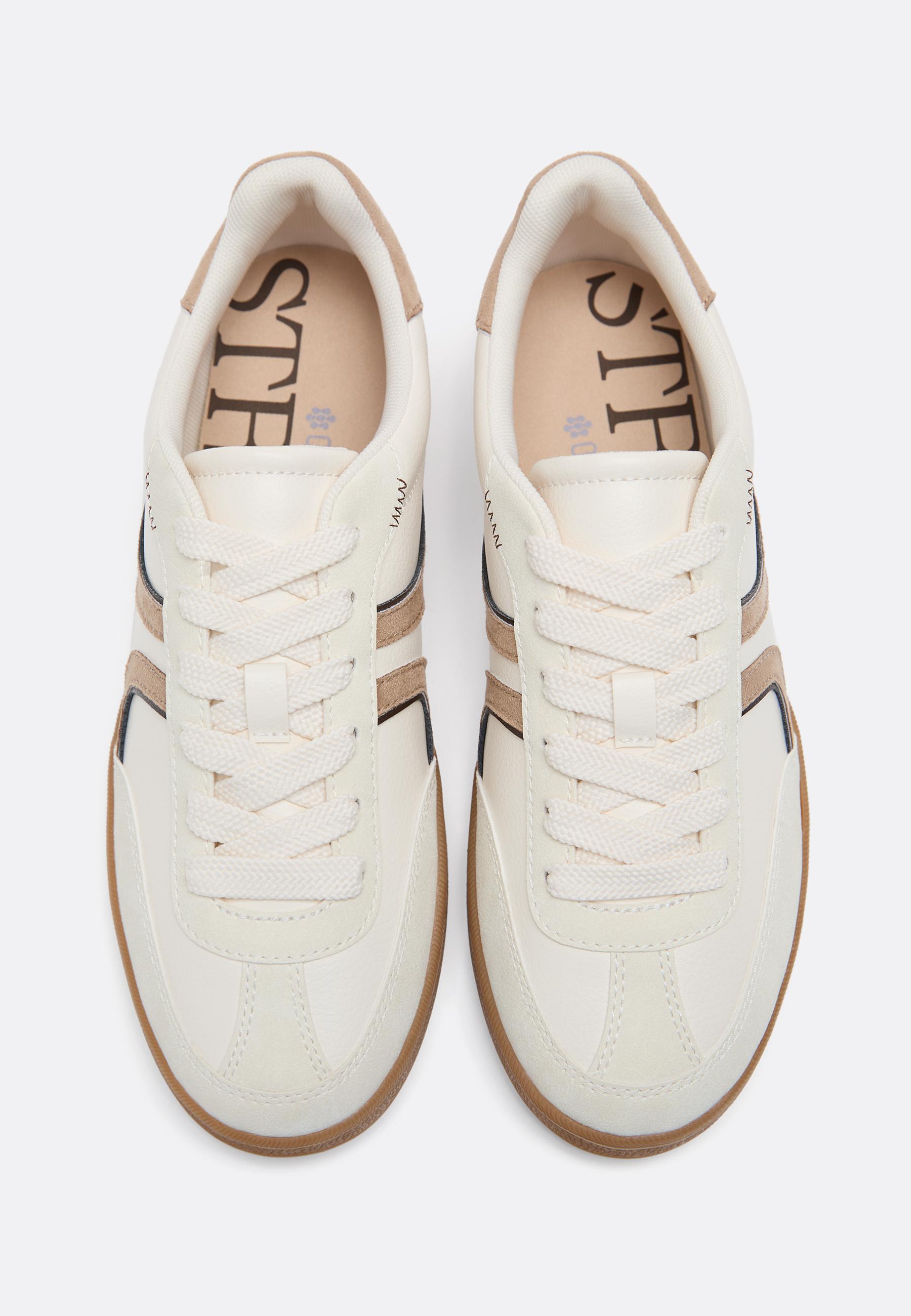 S011 Basic retro trainers — ECRU