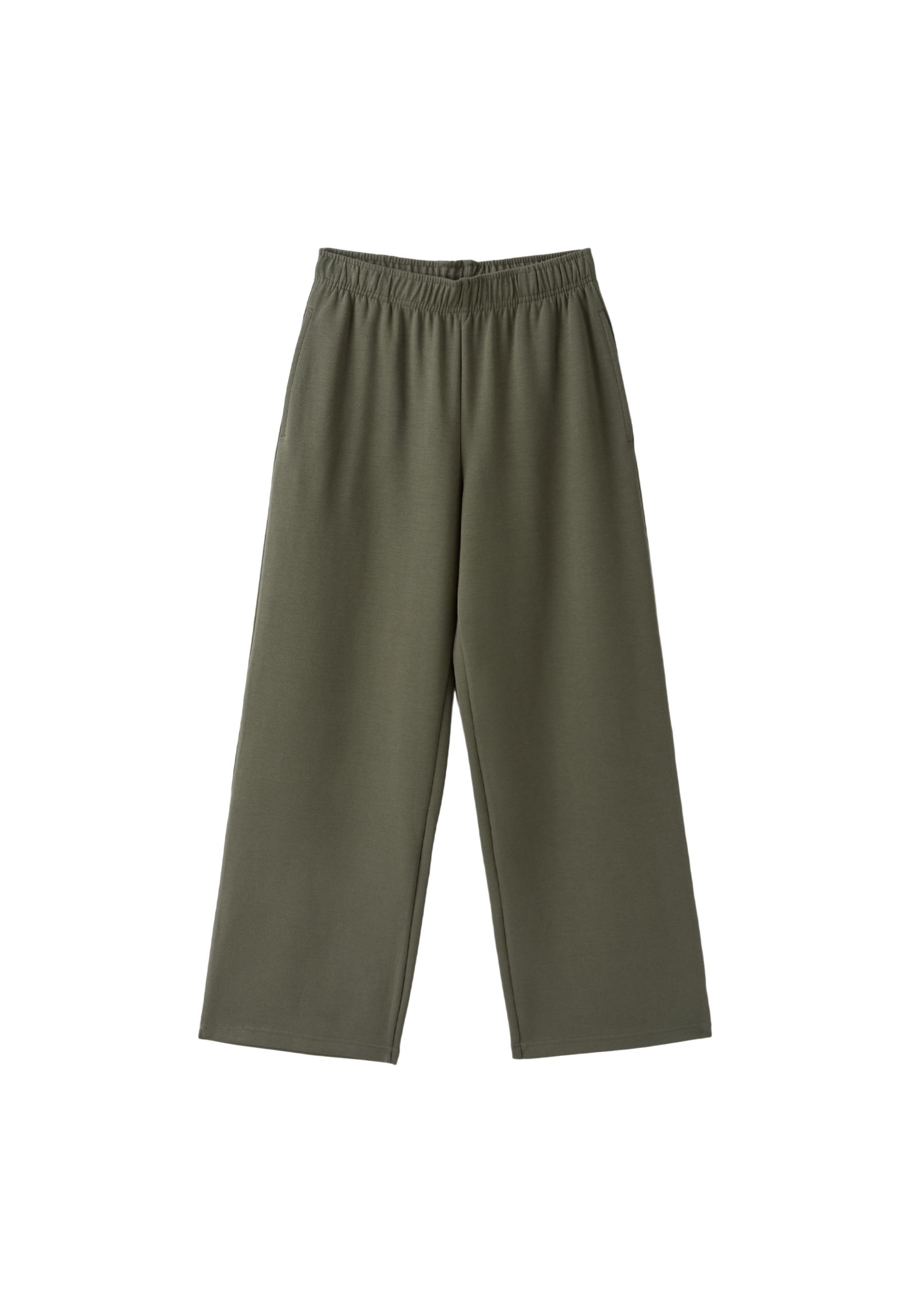 Wide-leg jogger trousers — Khaki