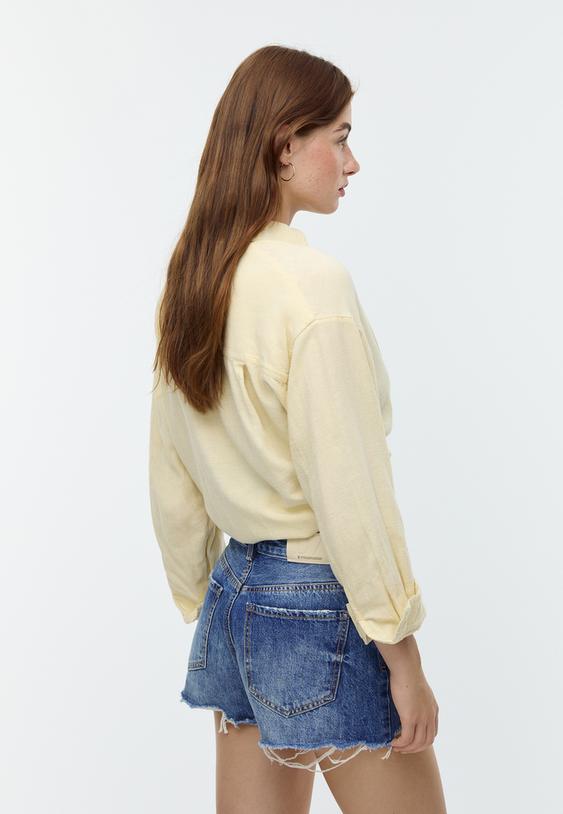 d75 short en jean dechire