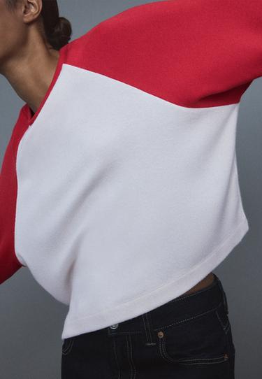 Raglan sleeve jumper — Red 1