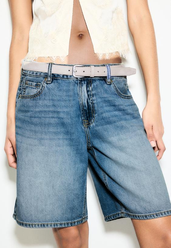 bermuda denim cinturon