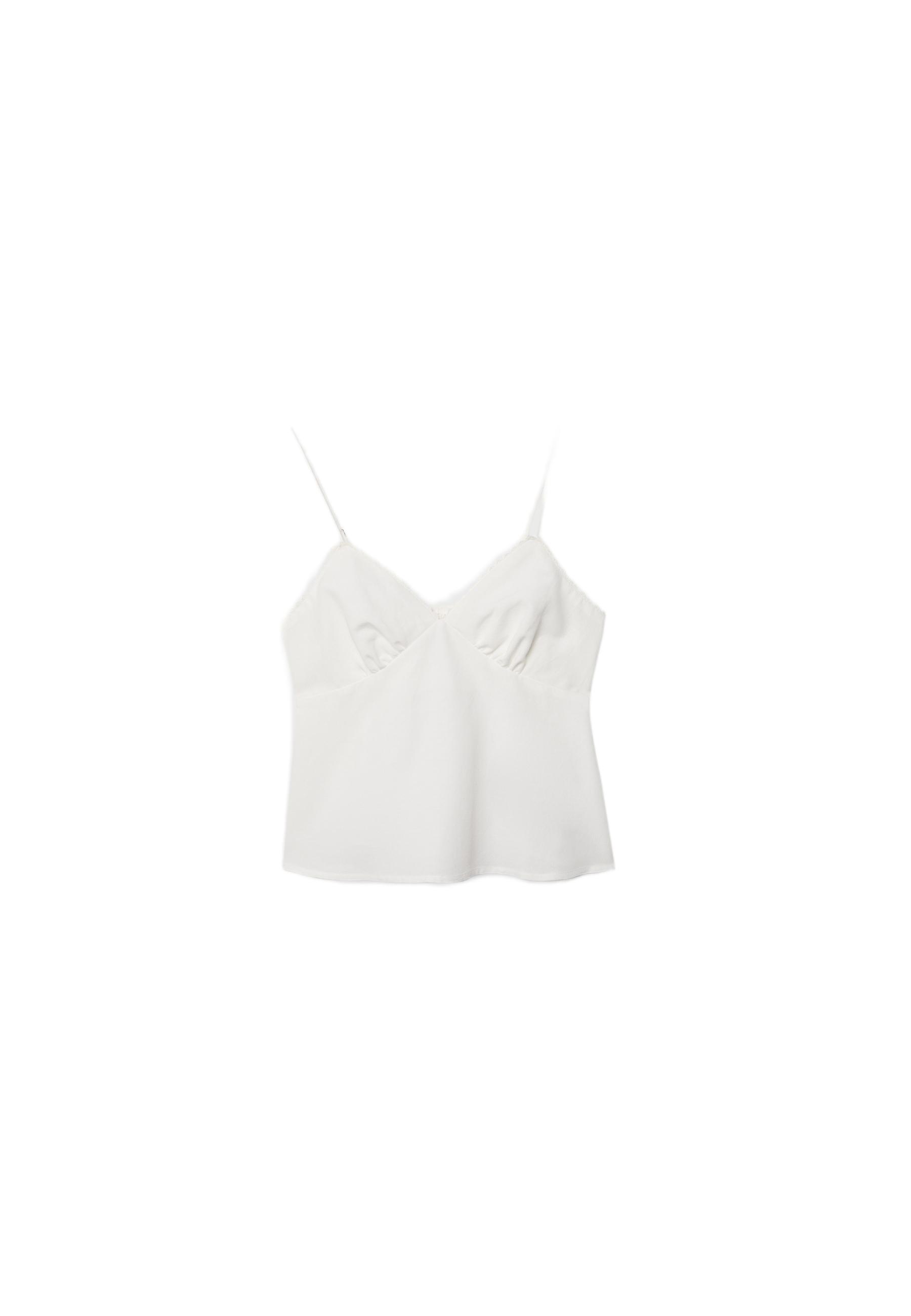 Rustic strappy top — Ecru