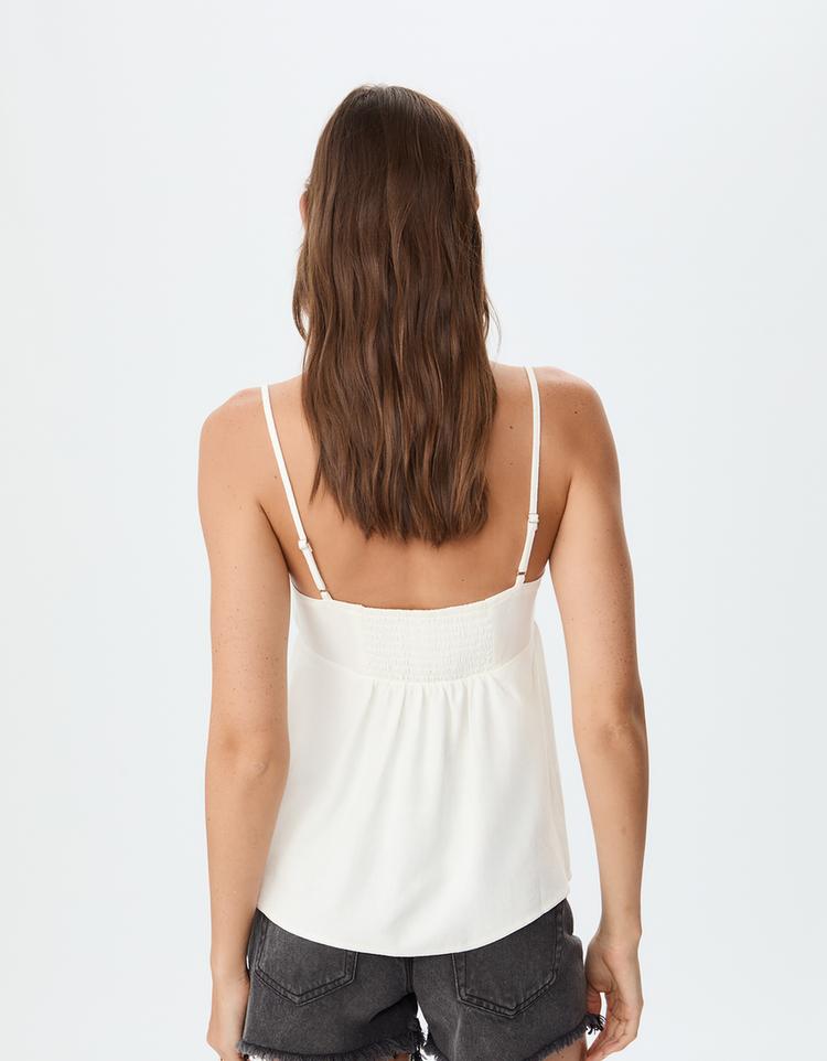 top fluide a bretelles en lin