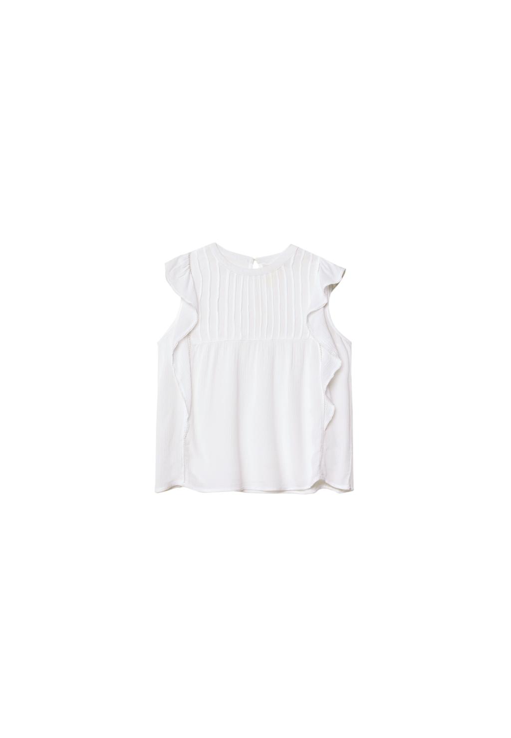 Blusa fluida con volant