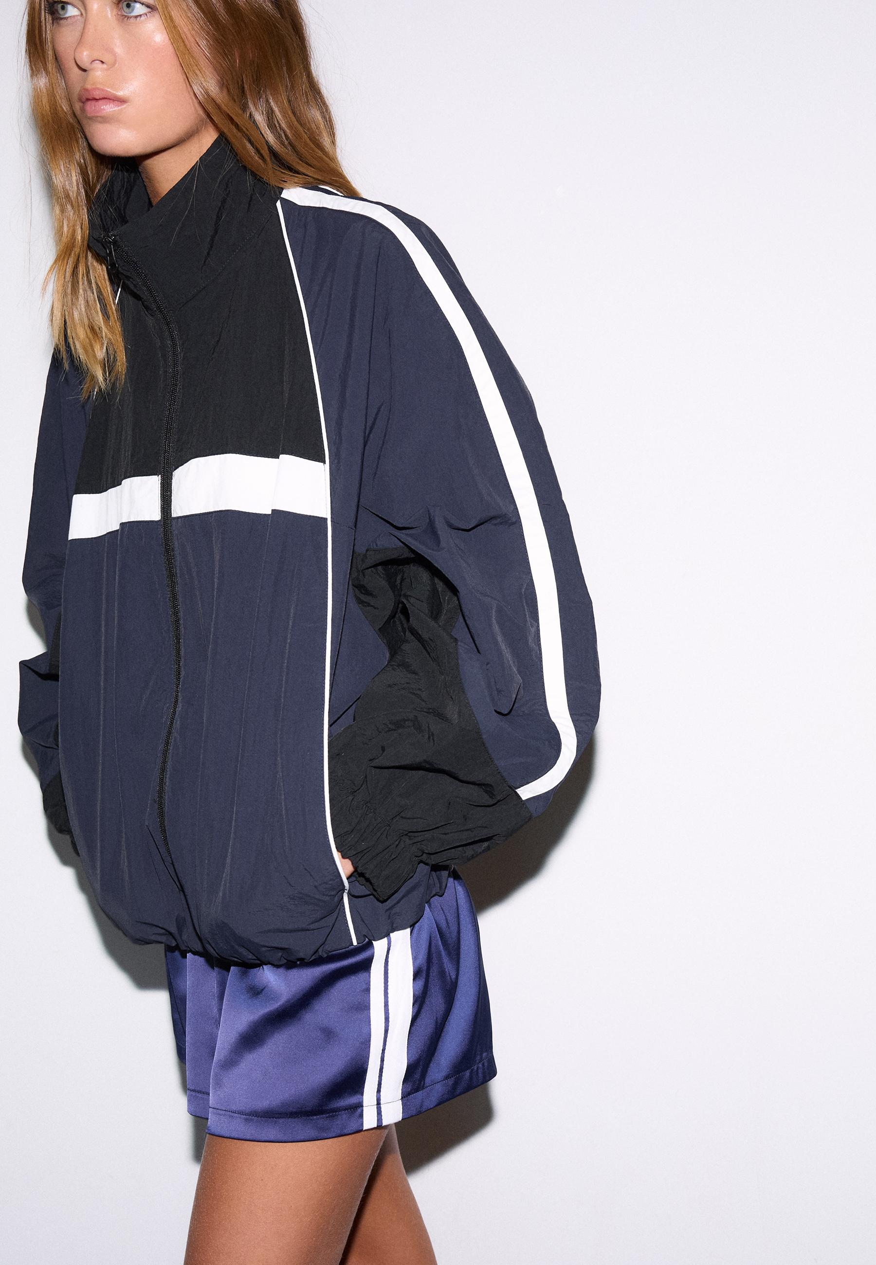 Technical windbreaker jacket — Navy blue
