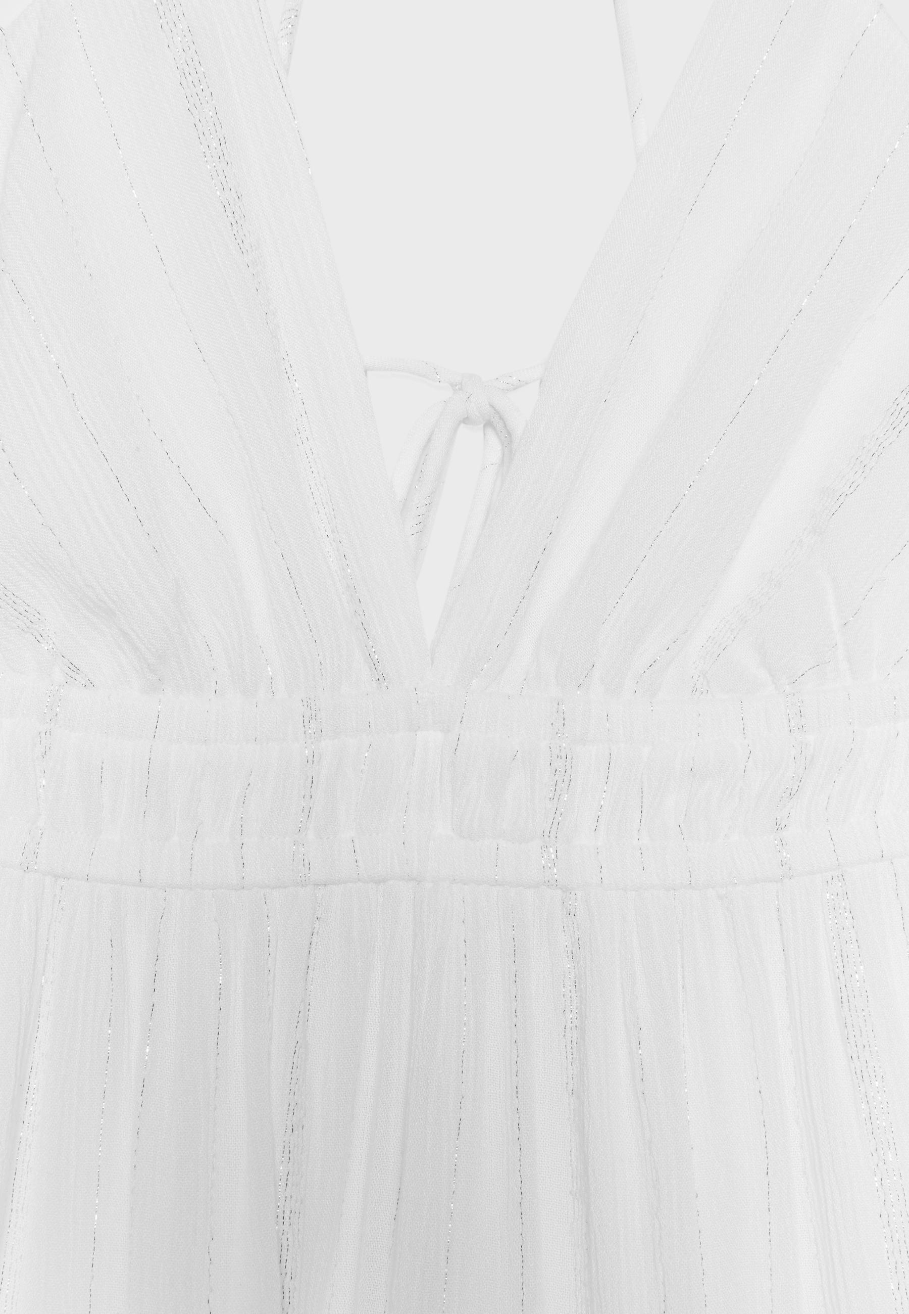 Short dress with open back — White