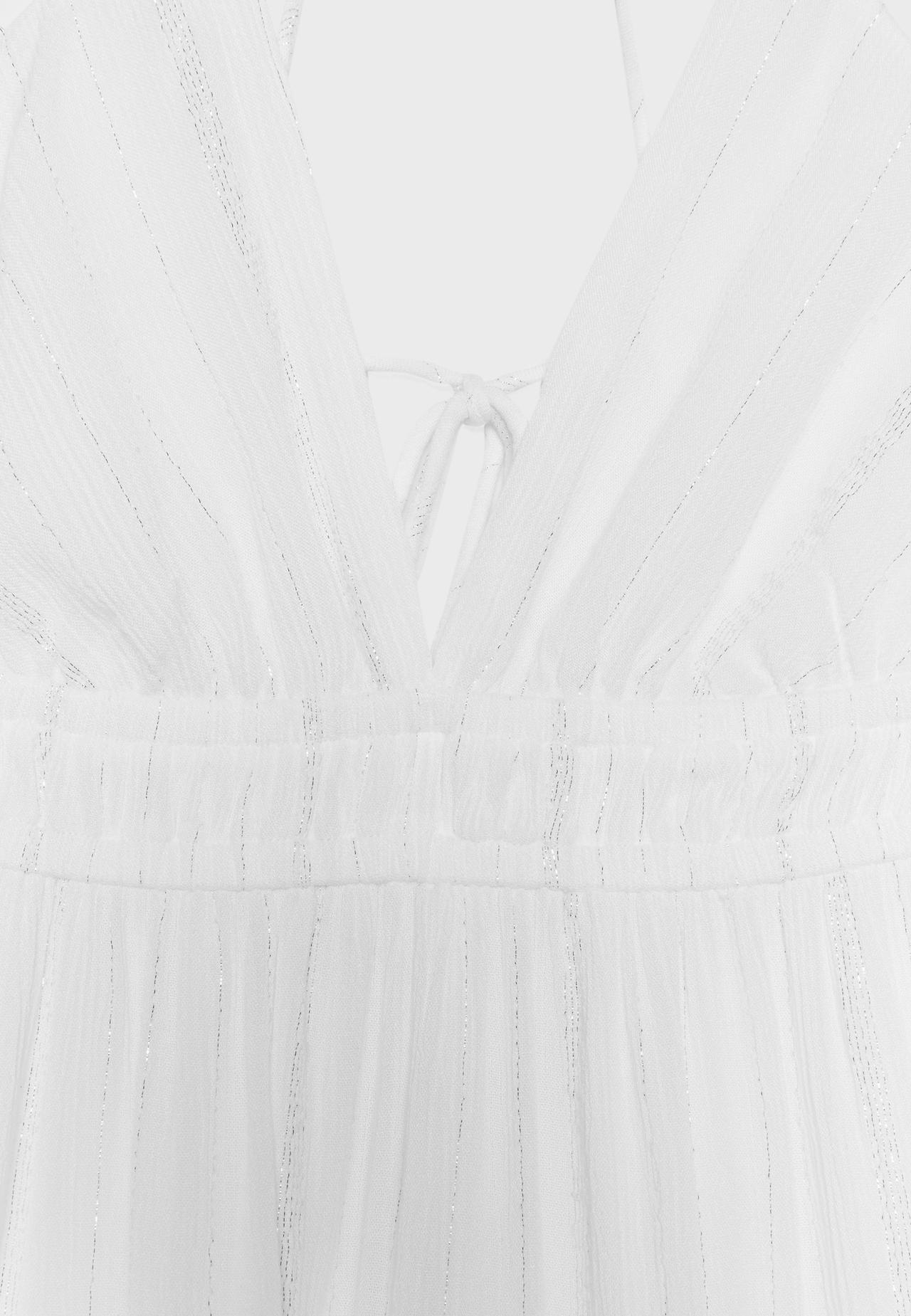Short backless dress — White