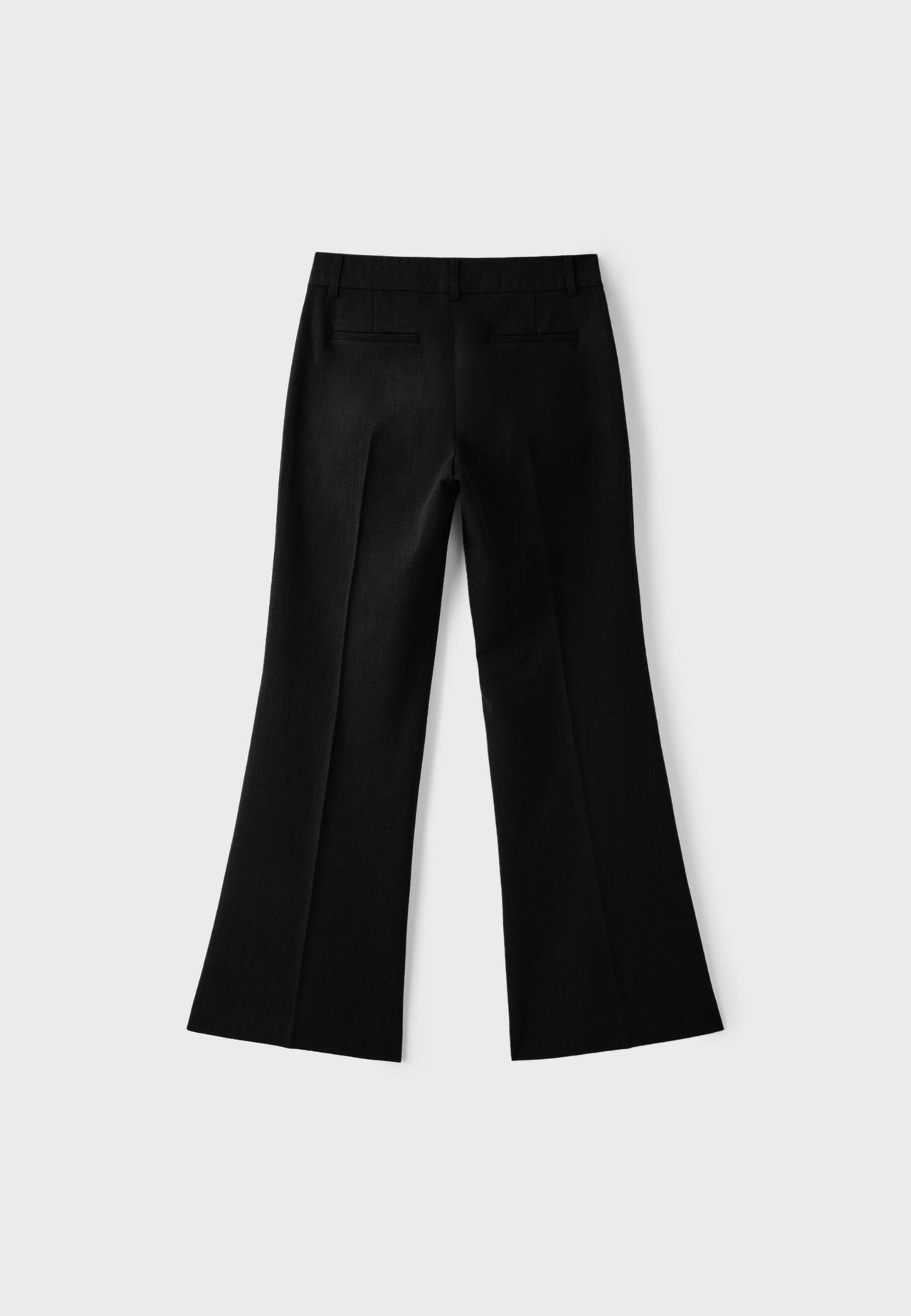 Low-rise straight smart trousers — Black