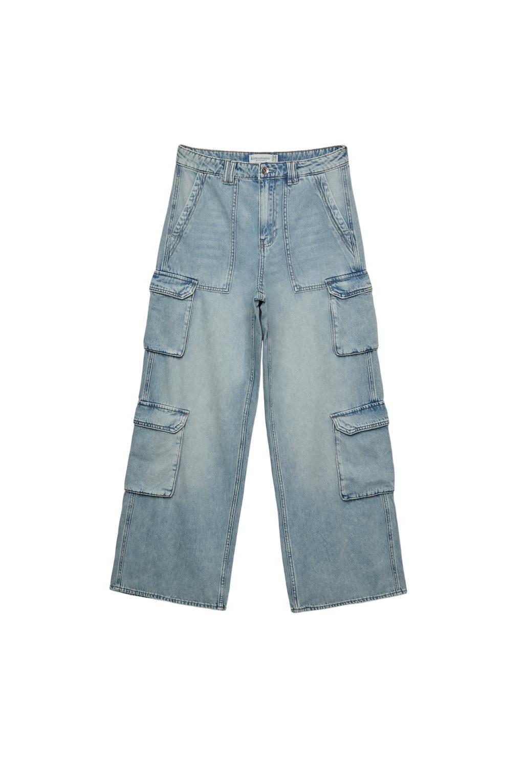 Jeans cargo multi bolsillos