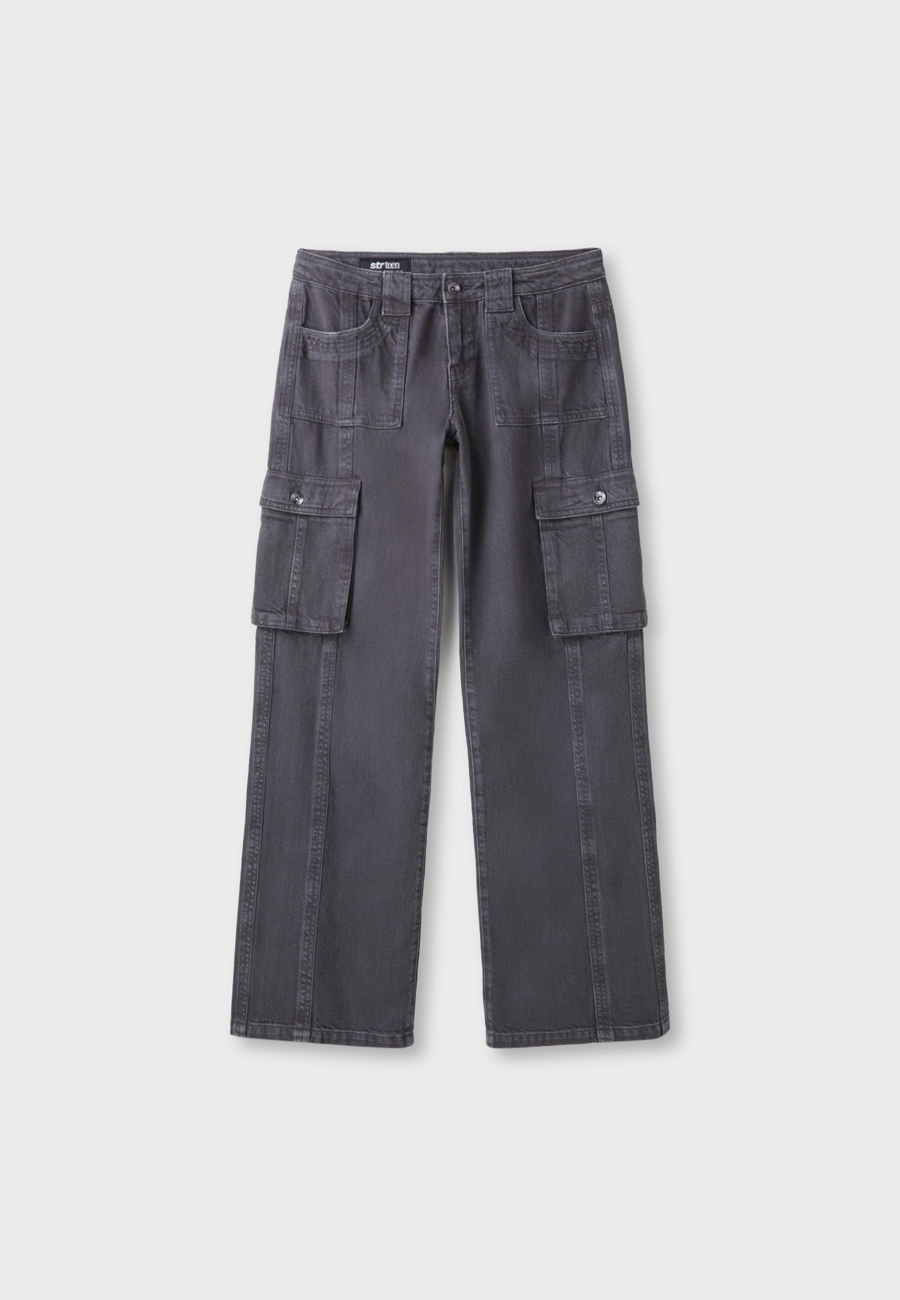 Stradivarius Düşük bel kargo pantolon görsel 3