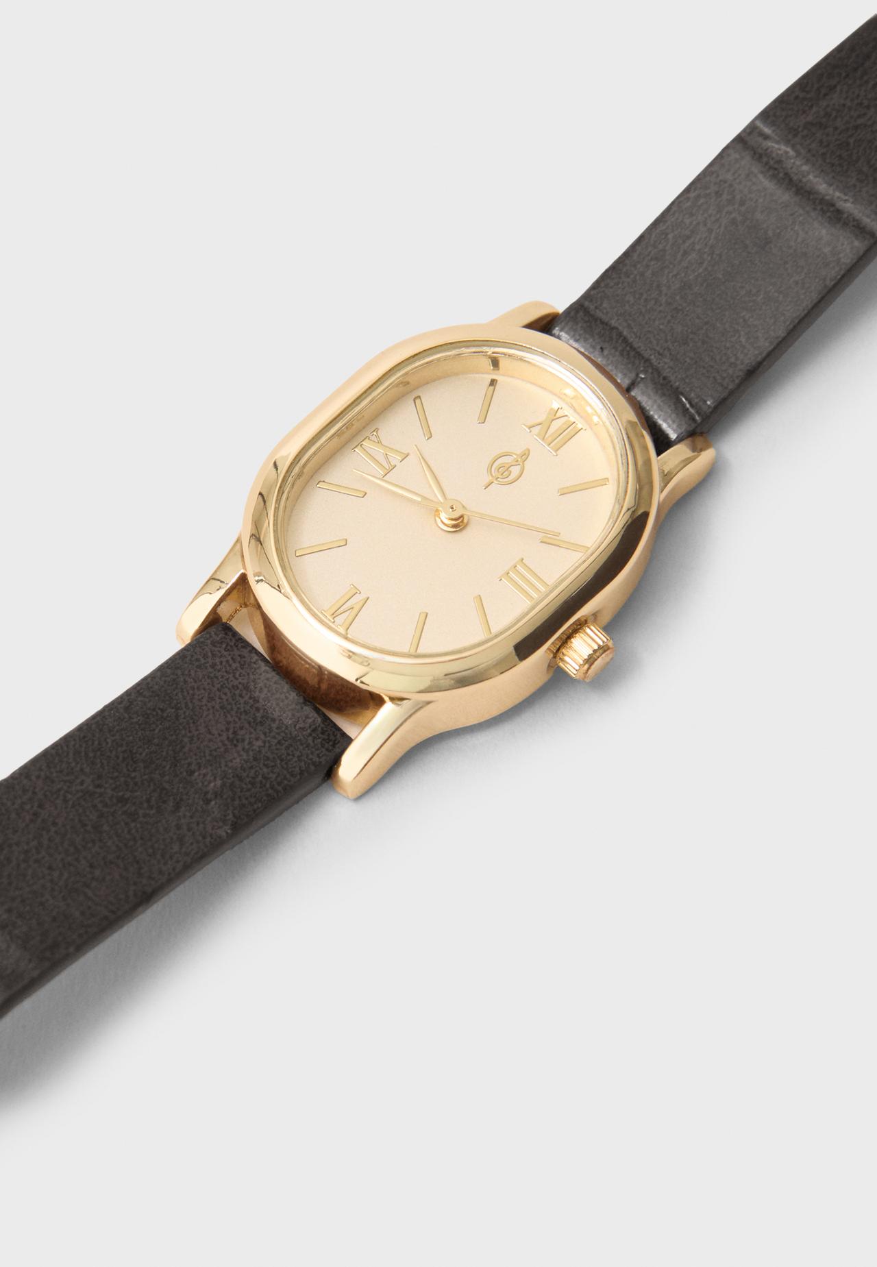 Oval watch bracelet — Black
