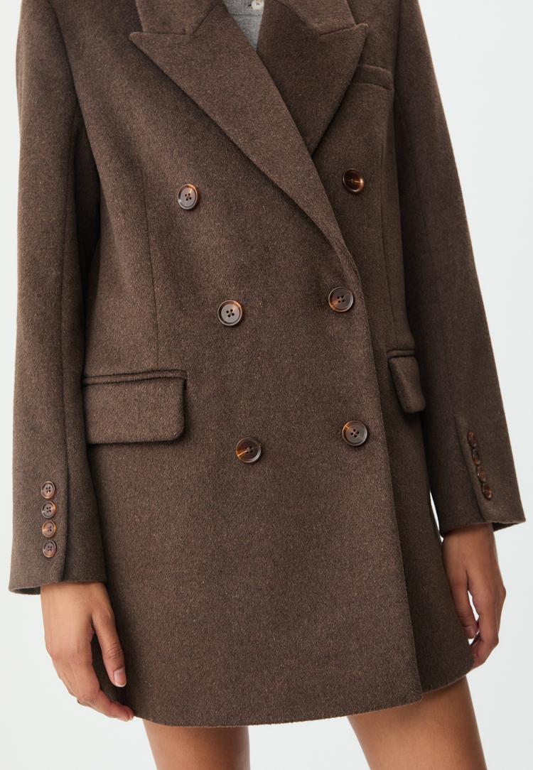 regular fit double breasted coat