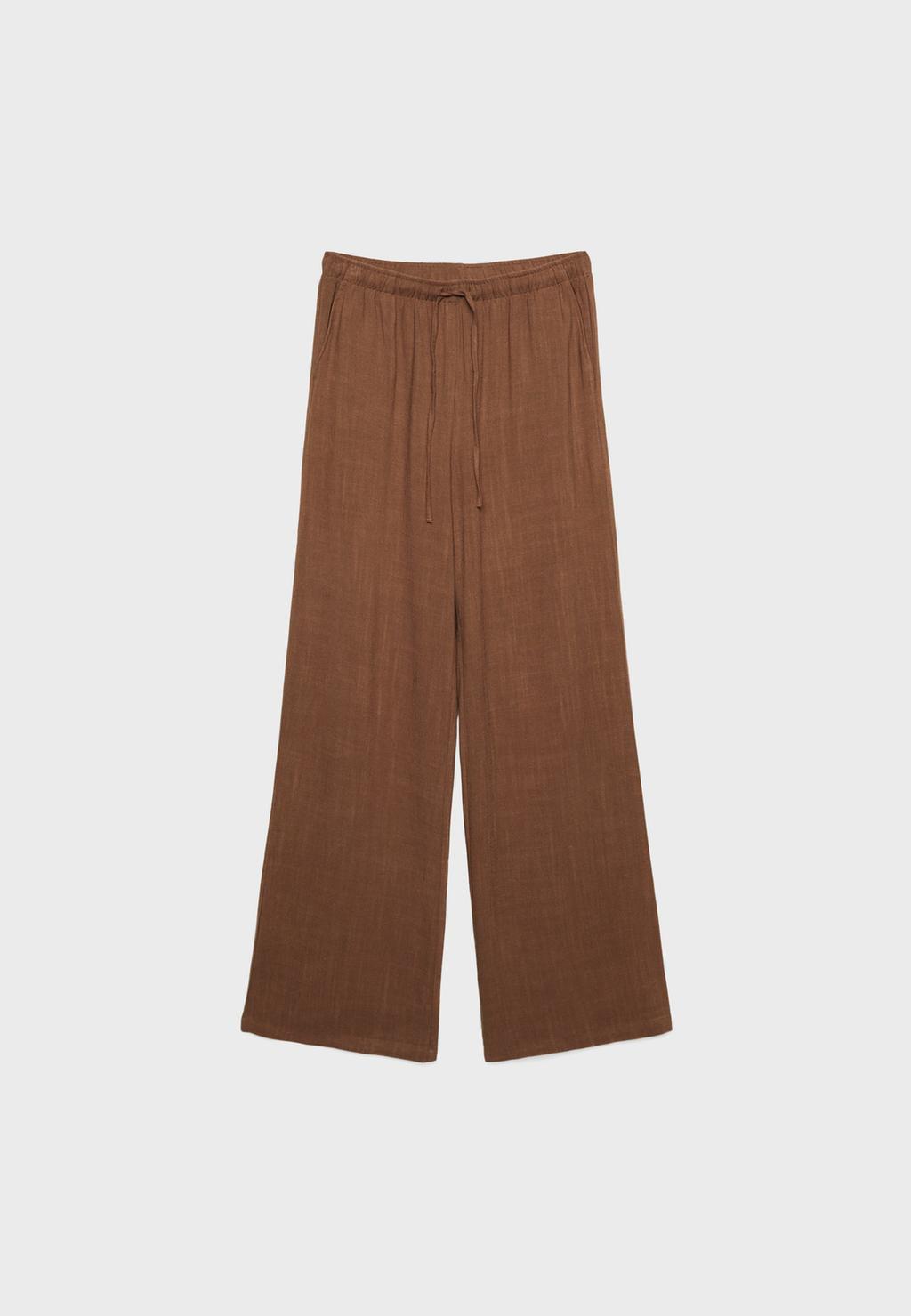 Fließende Hose mit Leinen