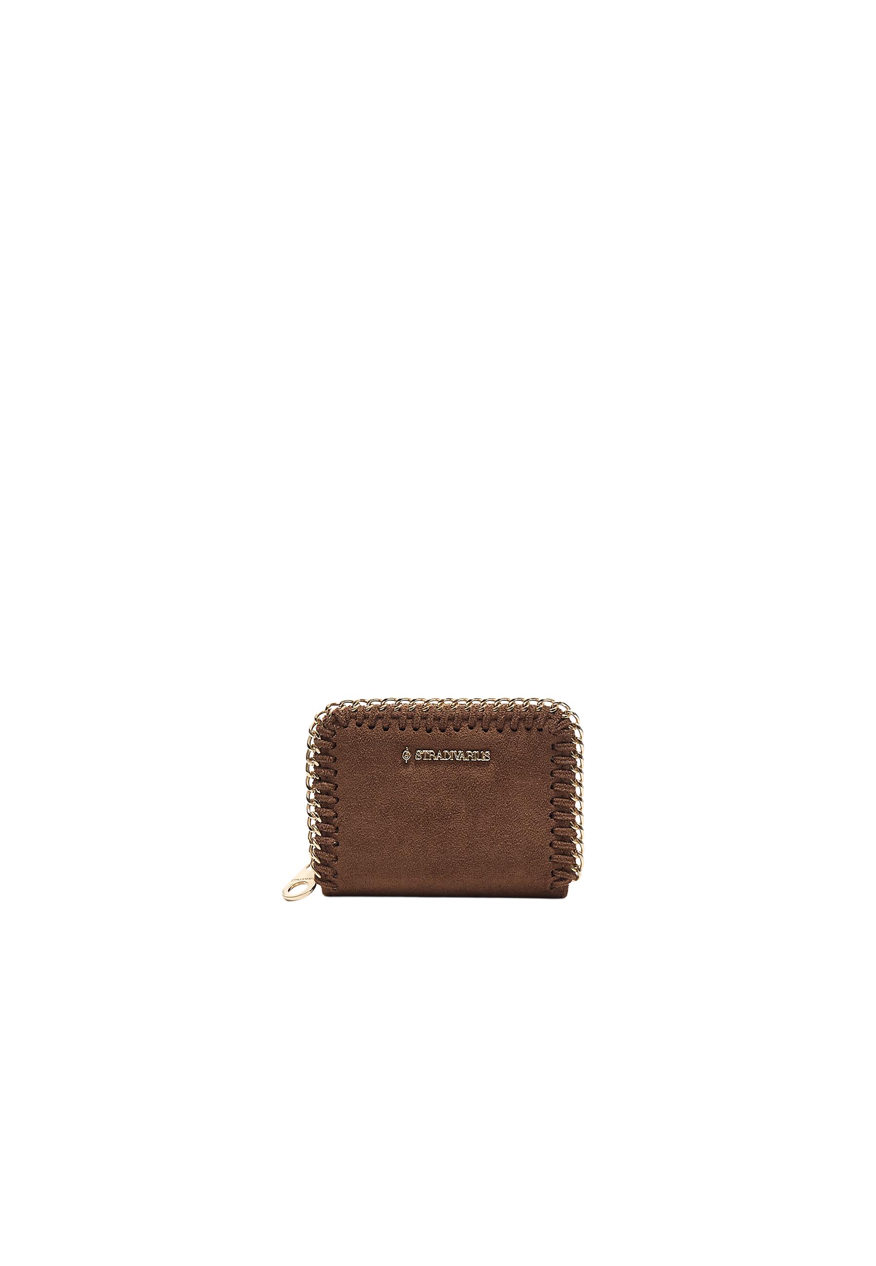 Card holder purse with chain detail — Terracotta
