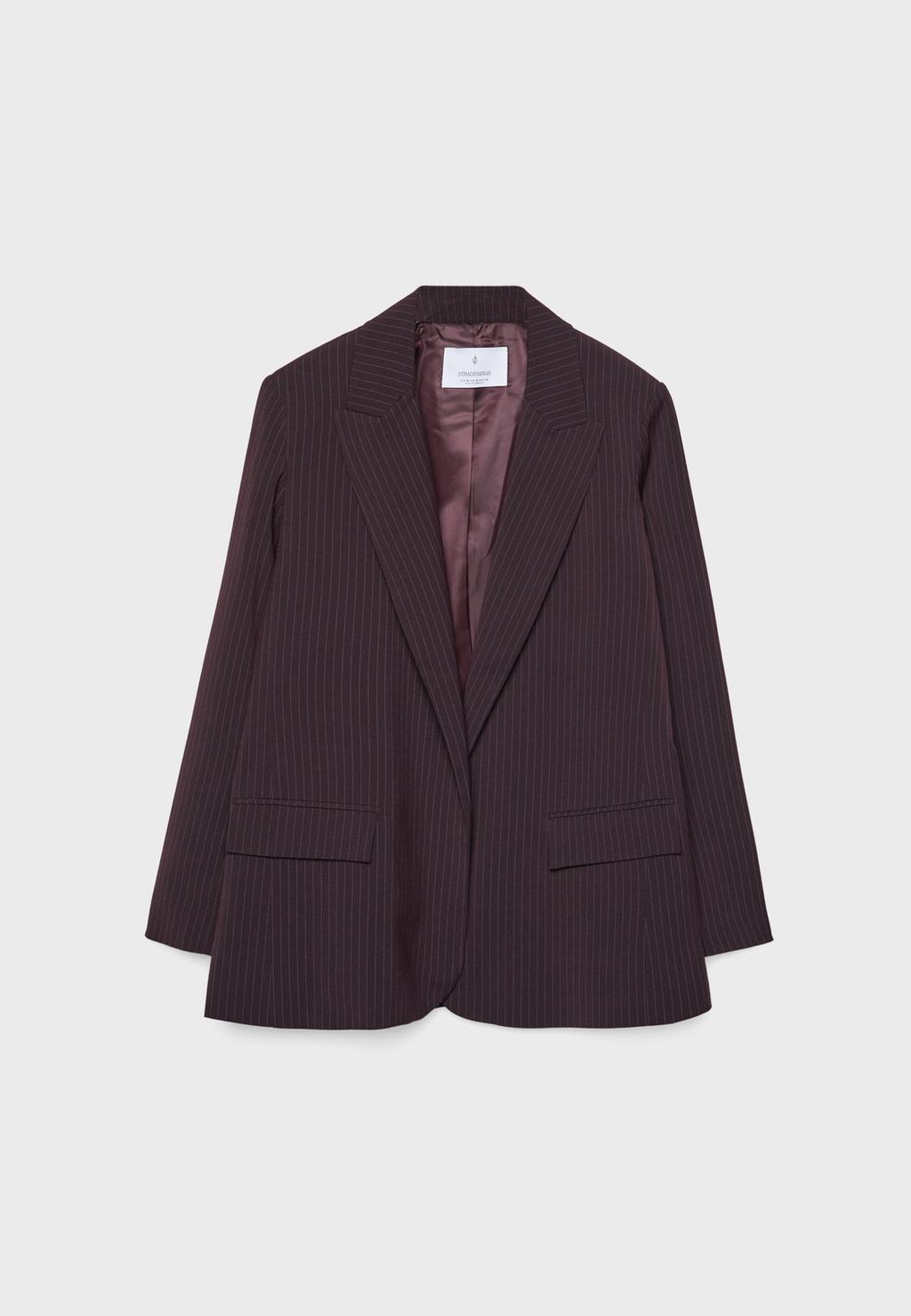 Açık Çizgili Yapılı Blazer Ceket