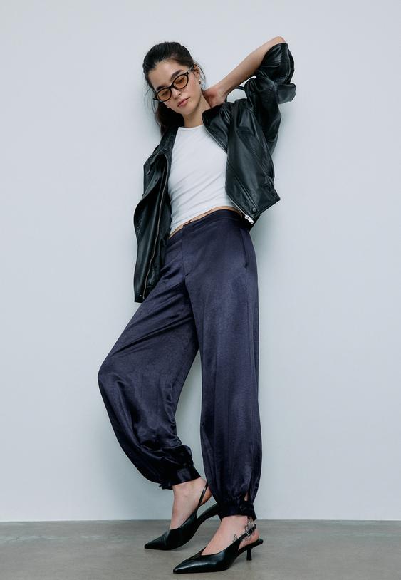 calcas balao acetinadas de vestir