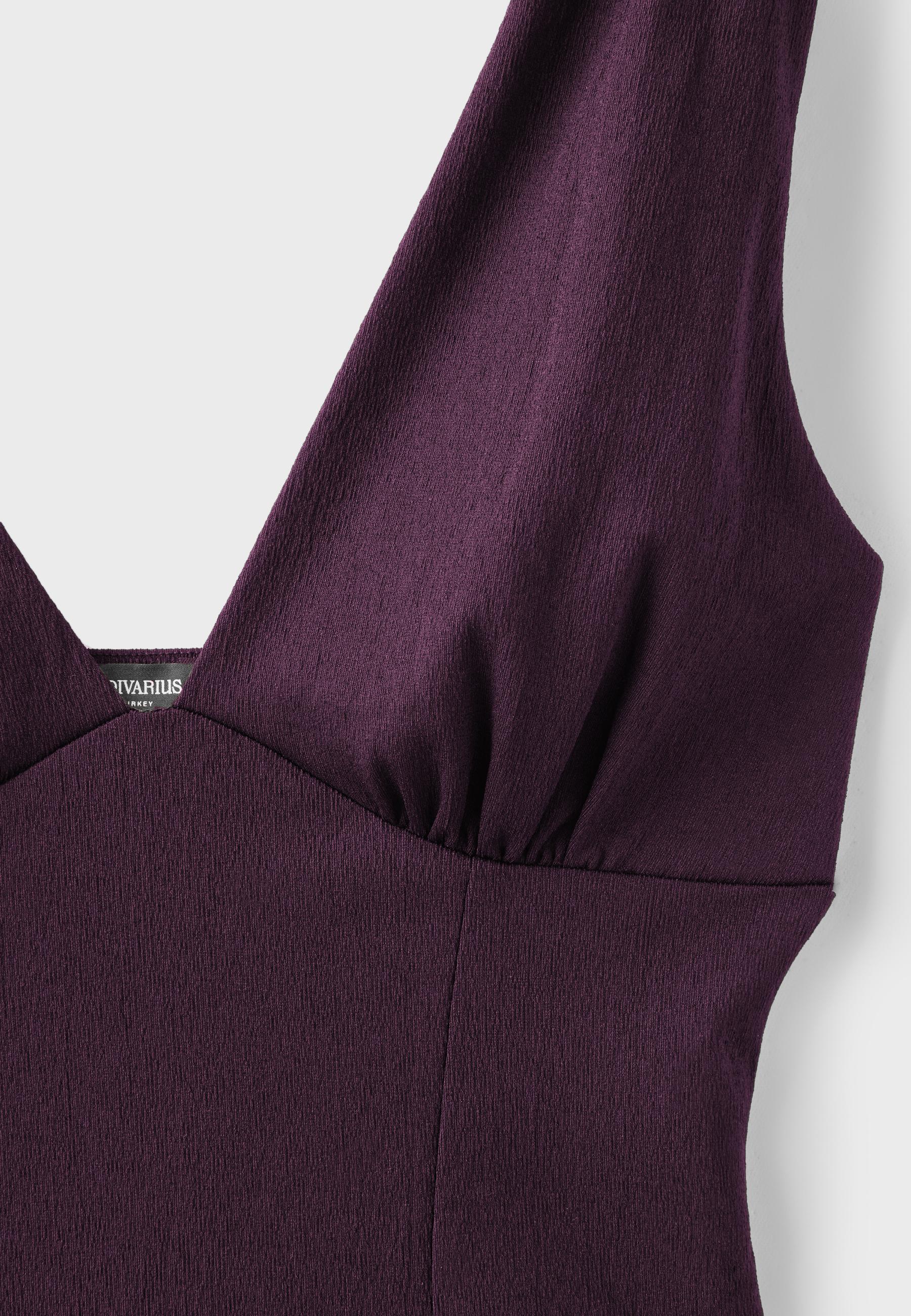 Fitted wide-strap top — Purple