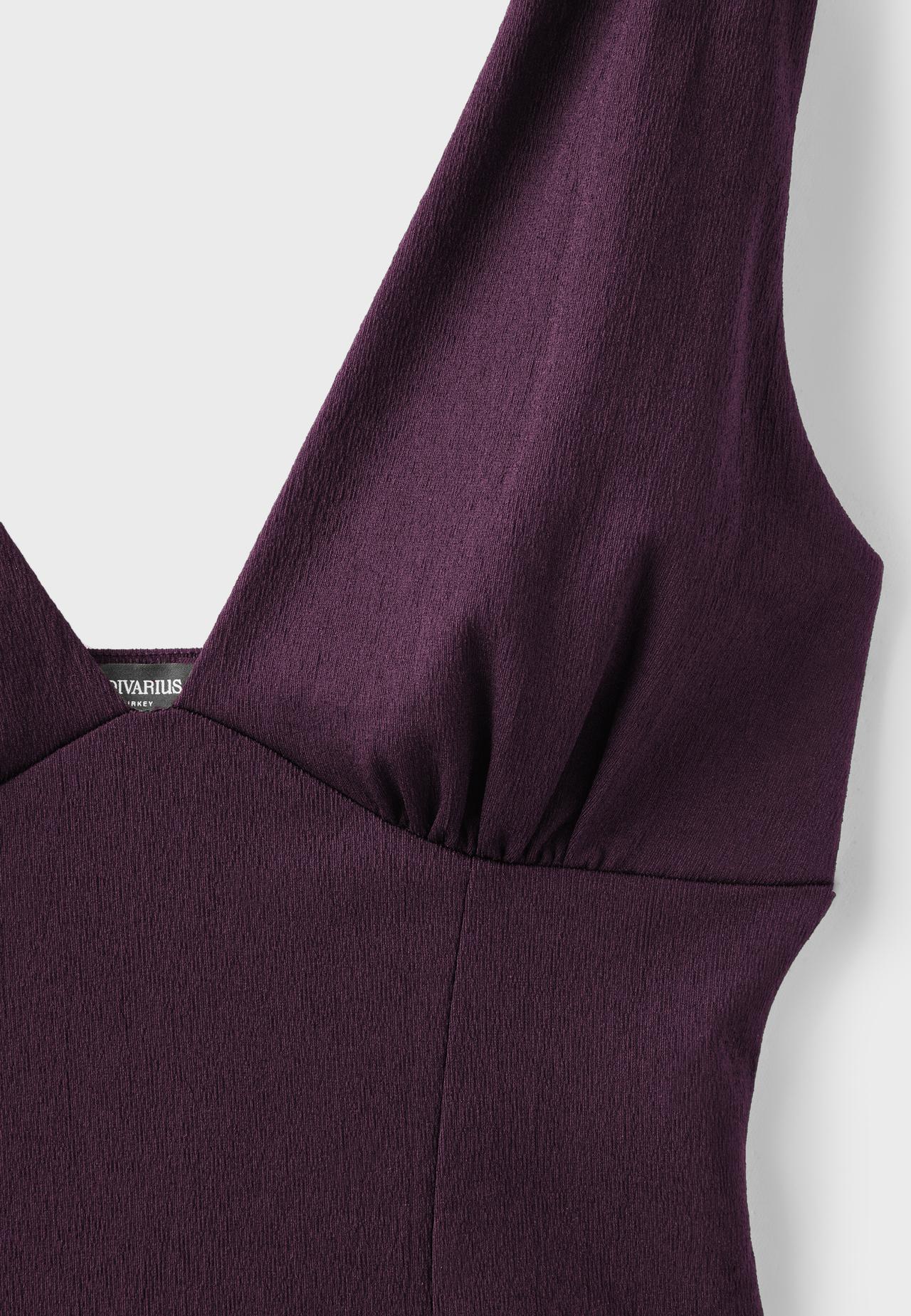 Fitted wide-strap top — Purple