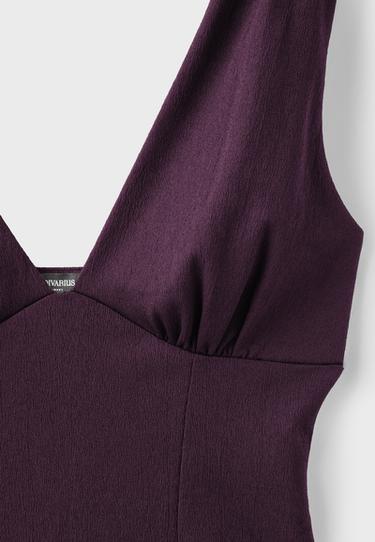 Fitted wide-strap top — Purple 9
