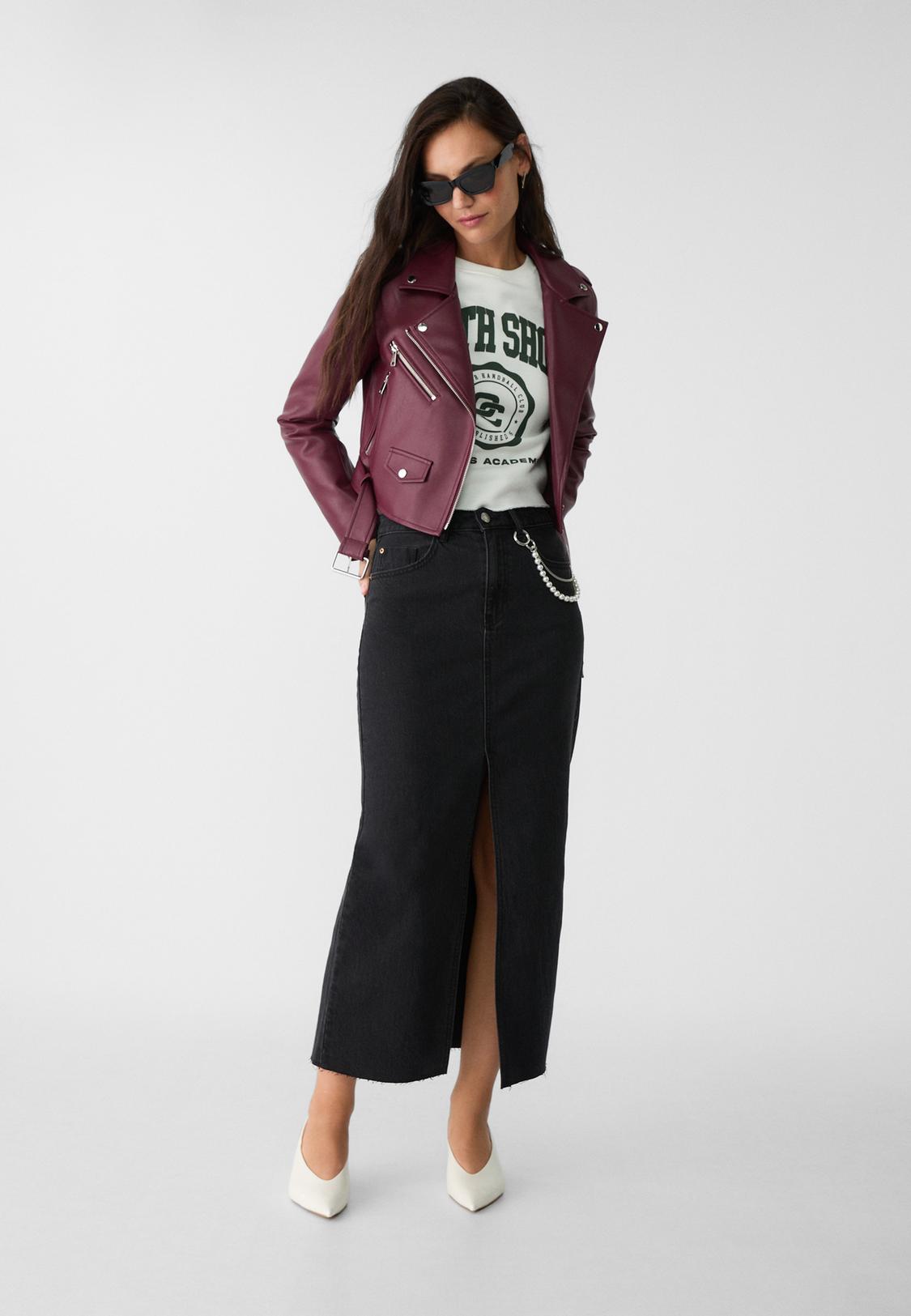 Stradivarius Falda Vaquera Blanca Larga Stradivarius Espana Falda