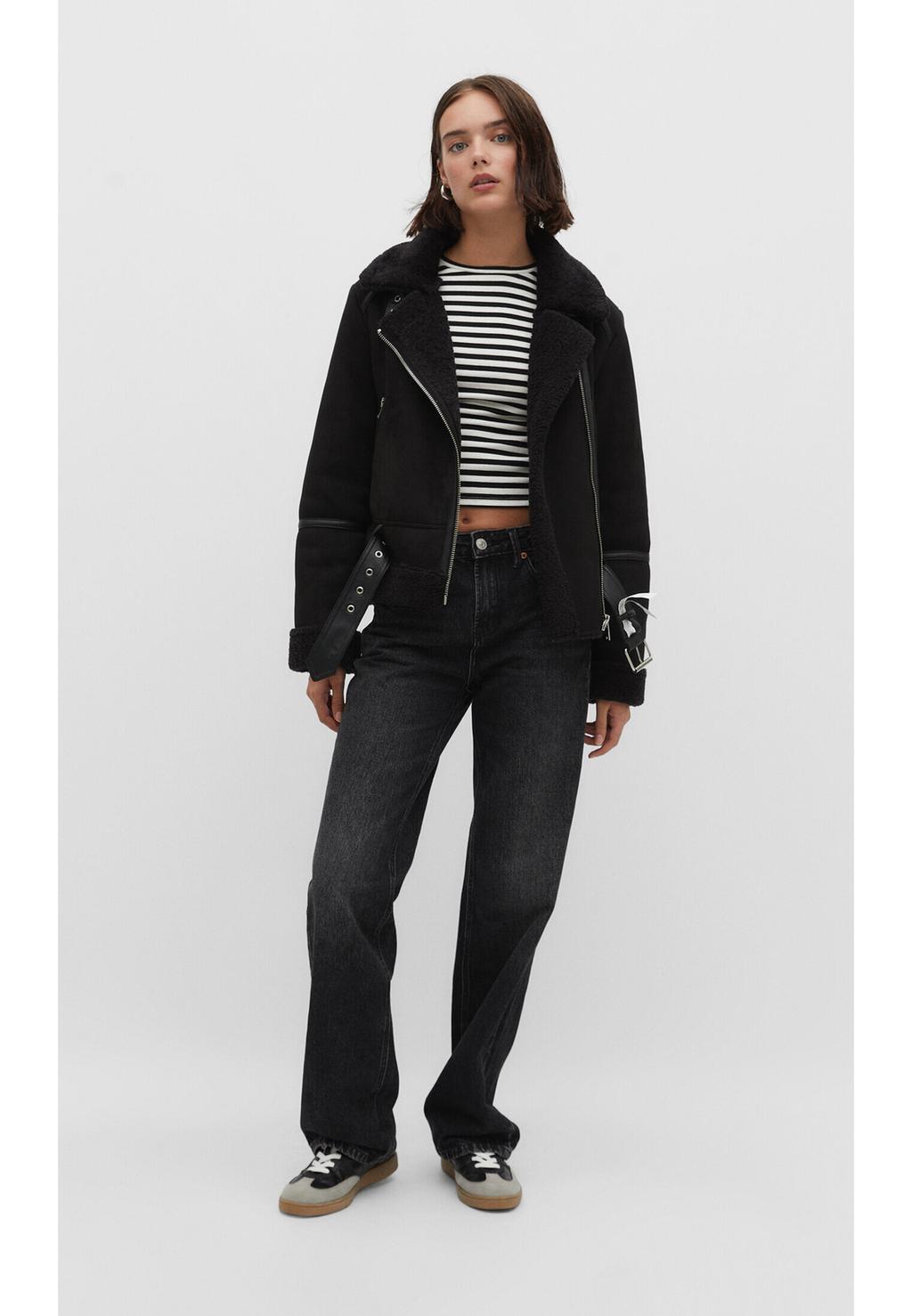 Cazadora biker doble faz efecto ante