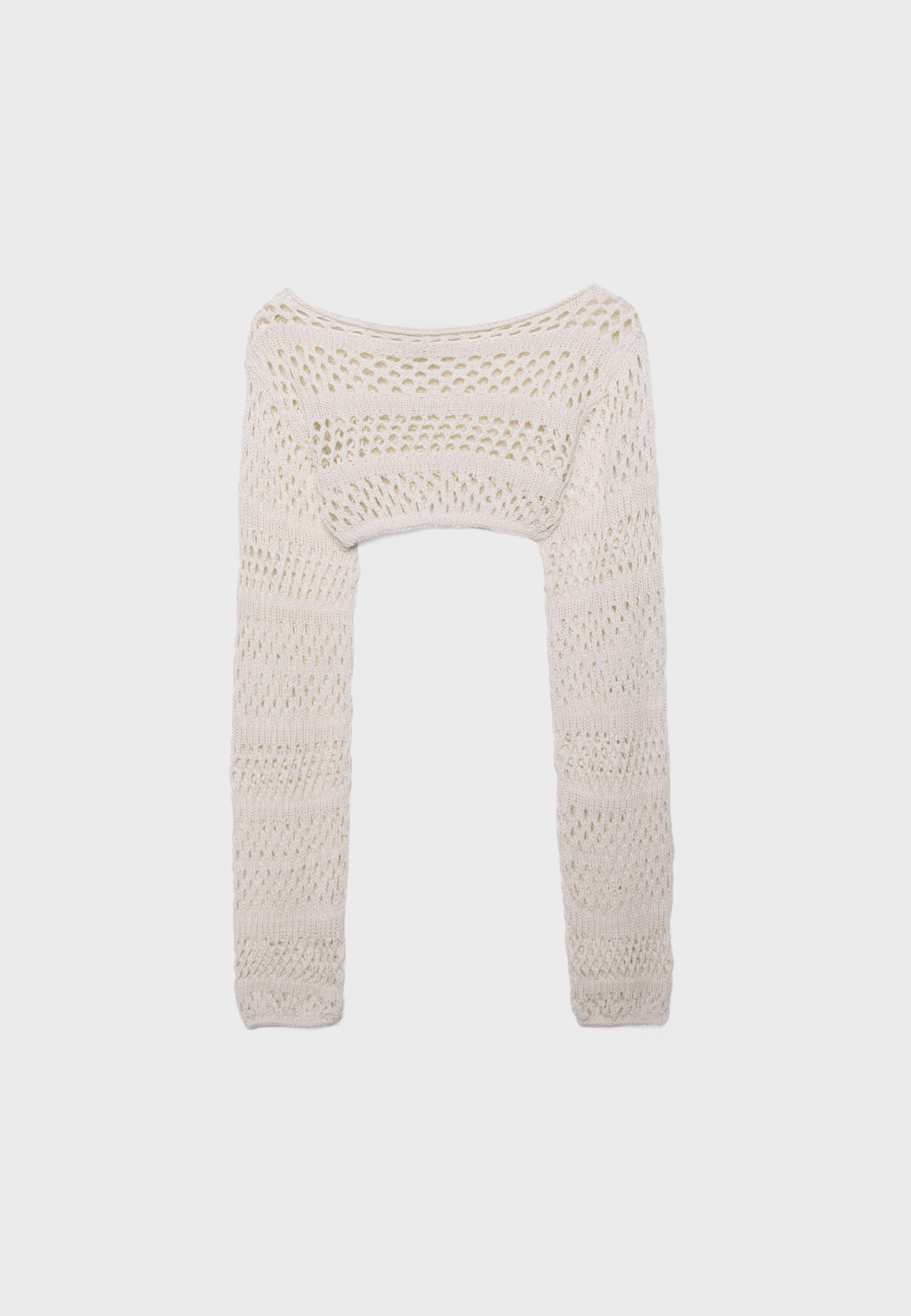 Knit bolero — Ecru