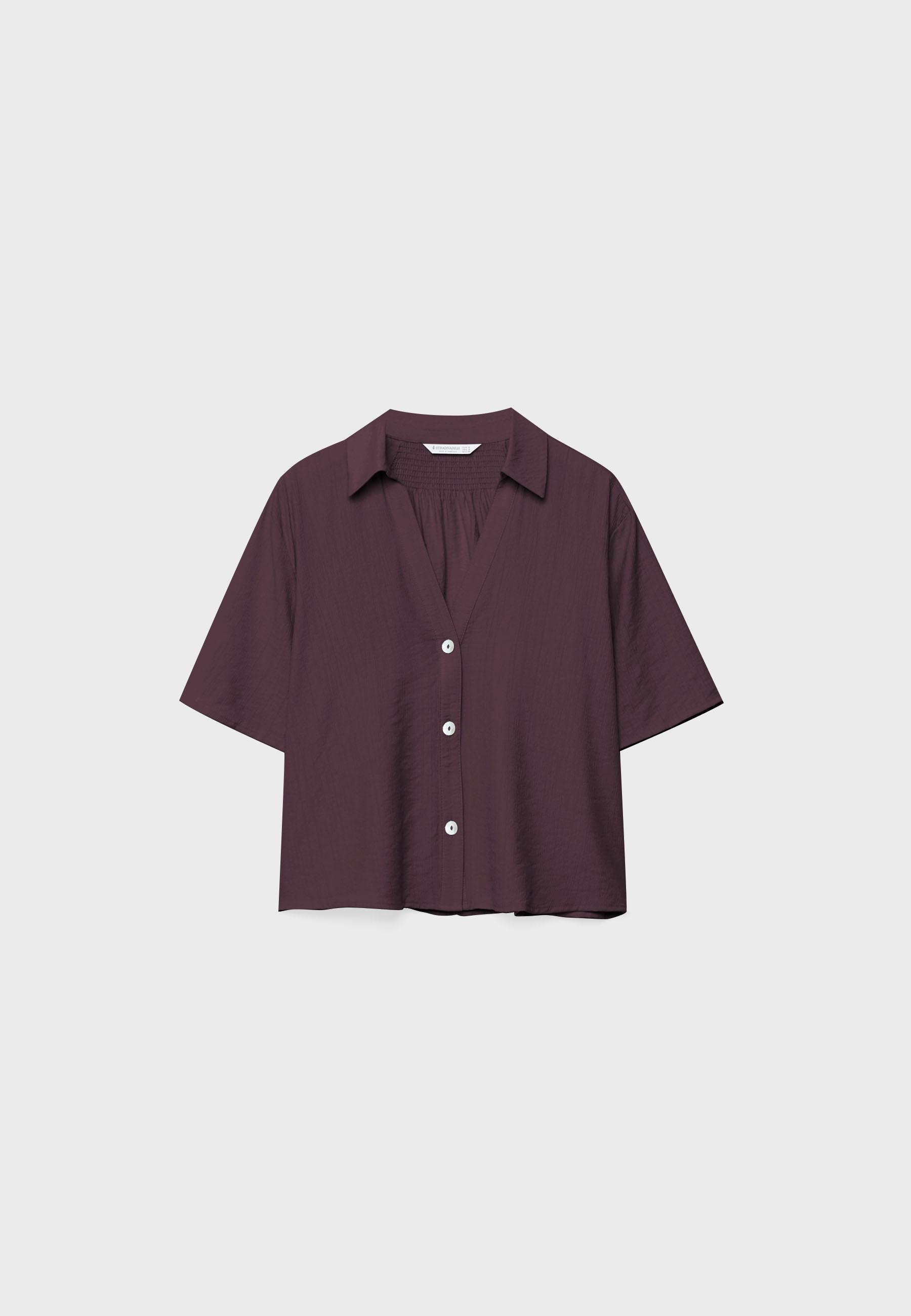 Button-up flowing shirt — Purple