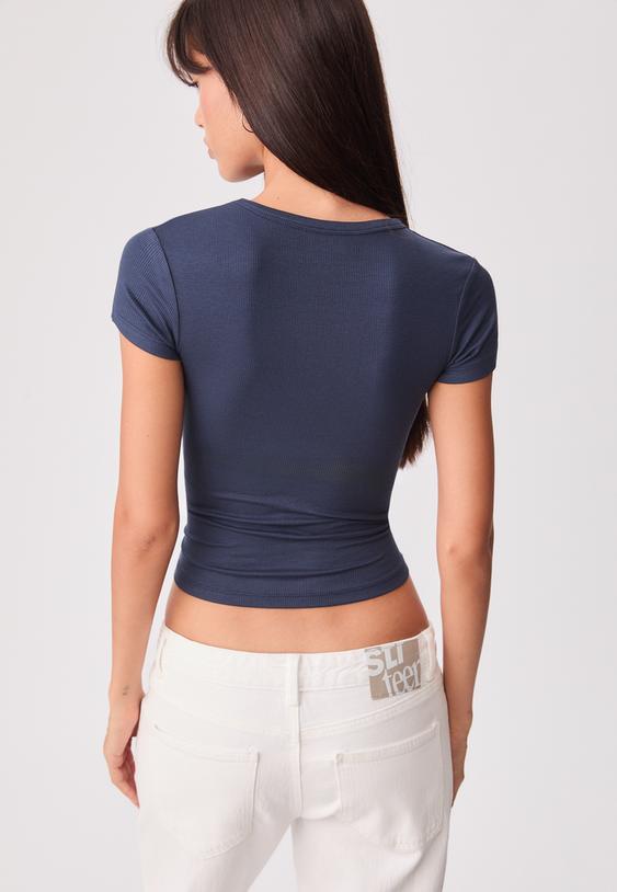 ribbed short sleeve t shirt