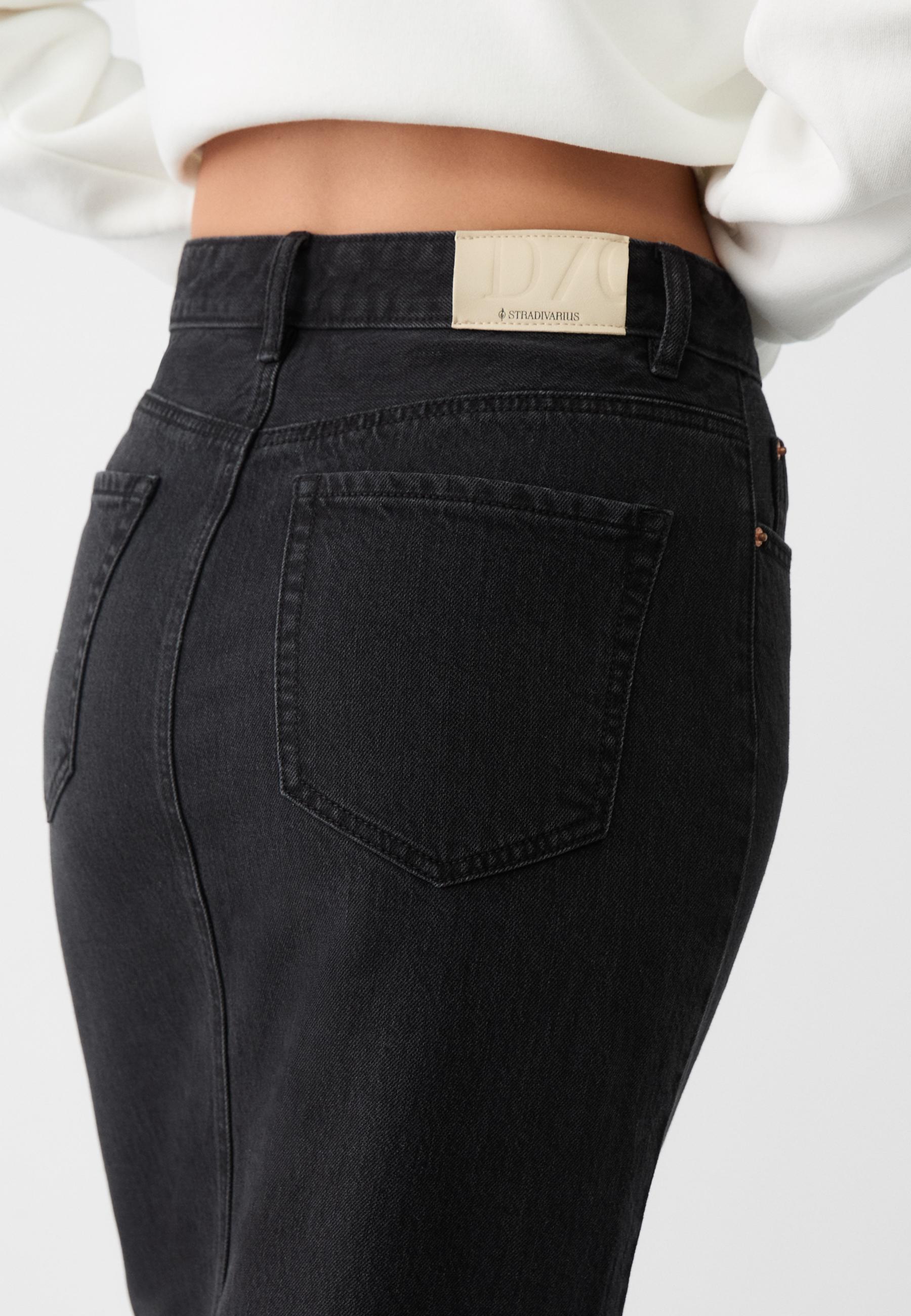 Jupe longue en jean decontractee Mode femme Stradivarius France