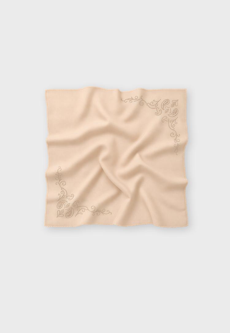 Rhinestones scarf — Ecru