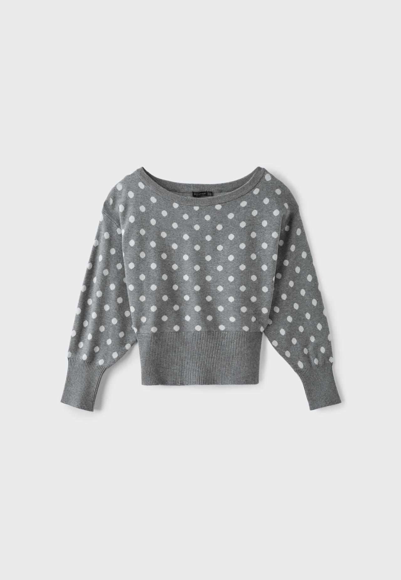 Asymmetric ribbed hem knit jumper — Dark grey