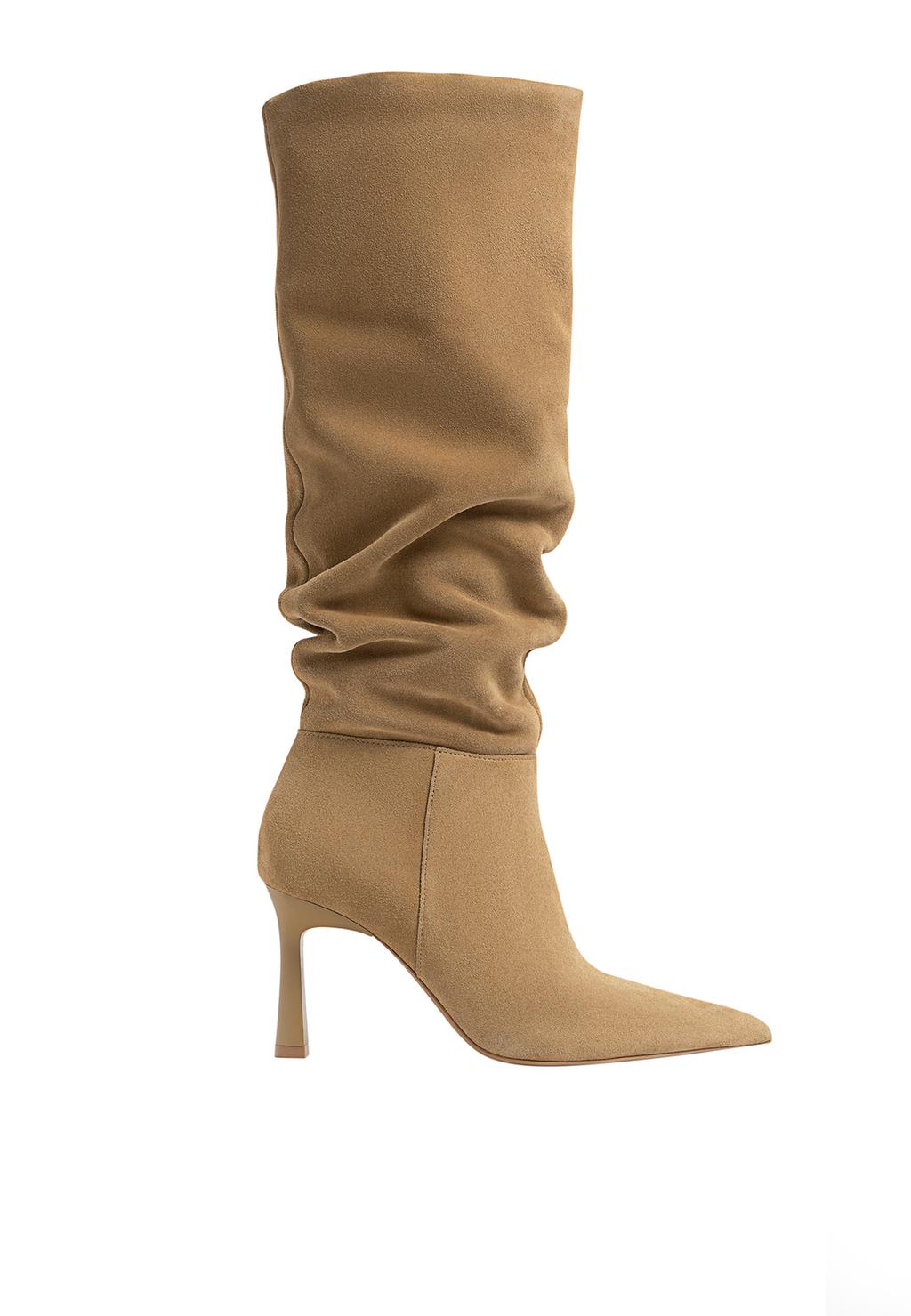 Botas serraje tacón fino
