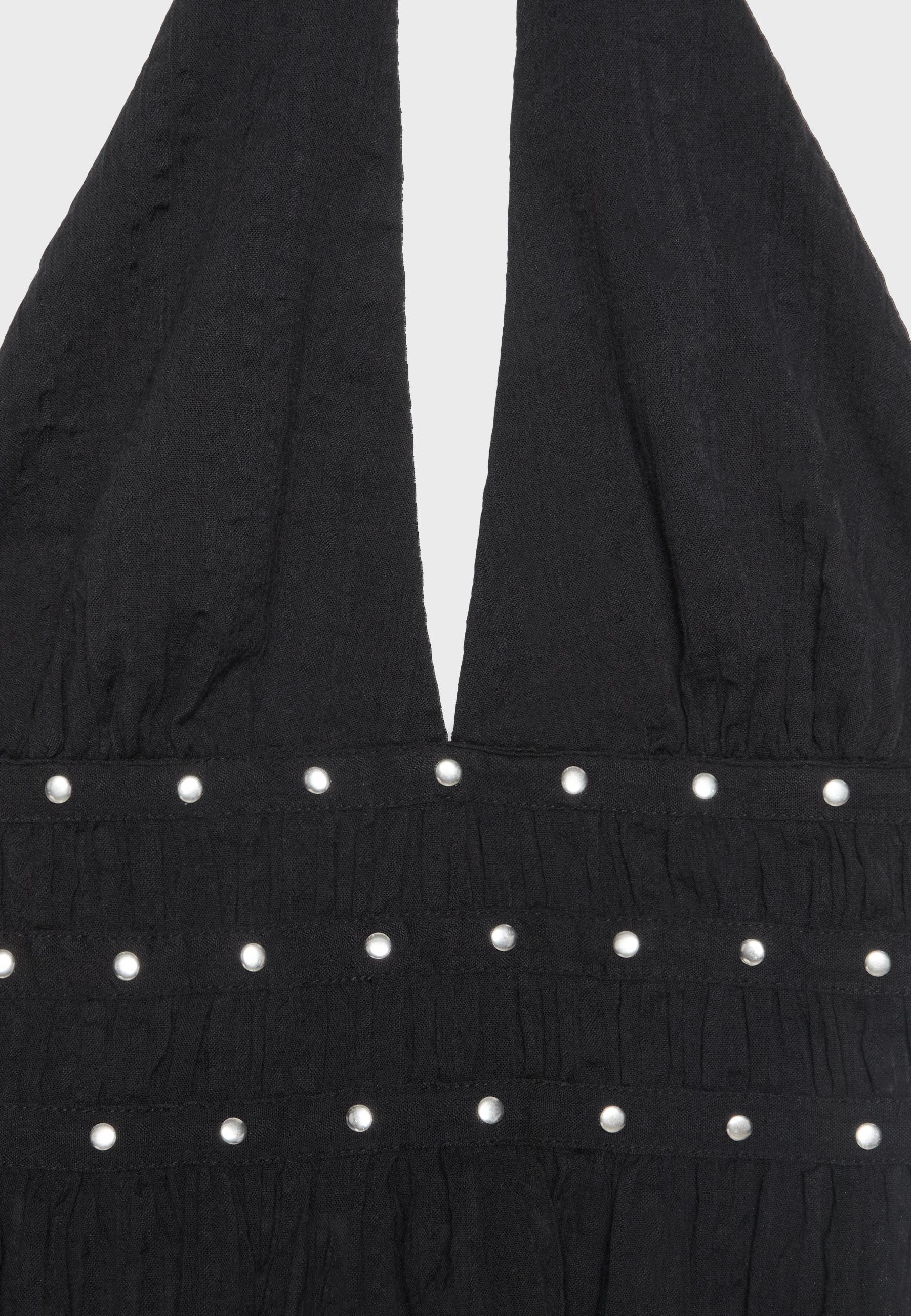Studded halter top — Black