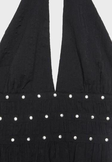 Studded halter top — Black 9