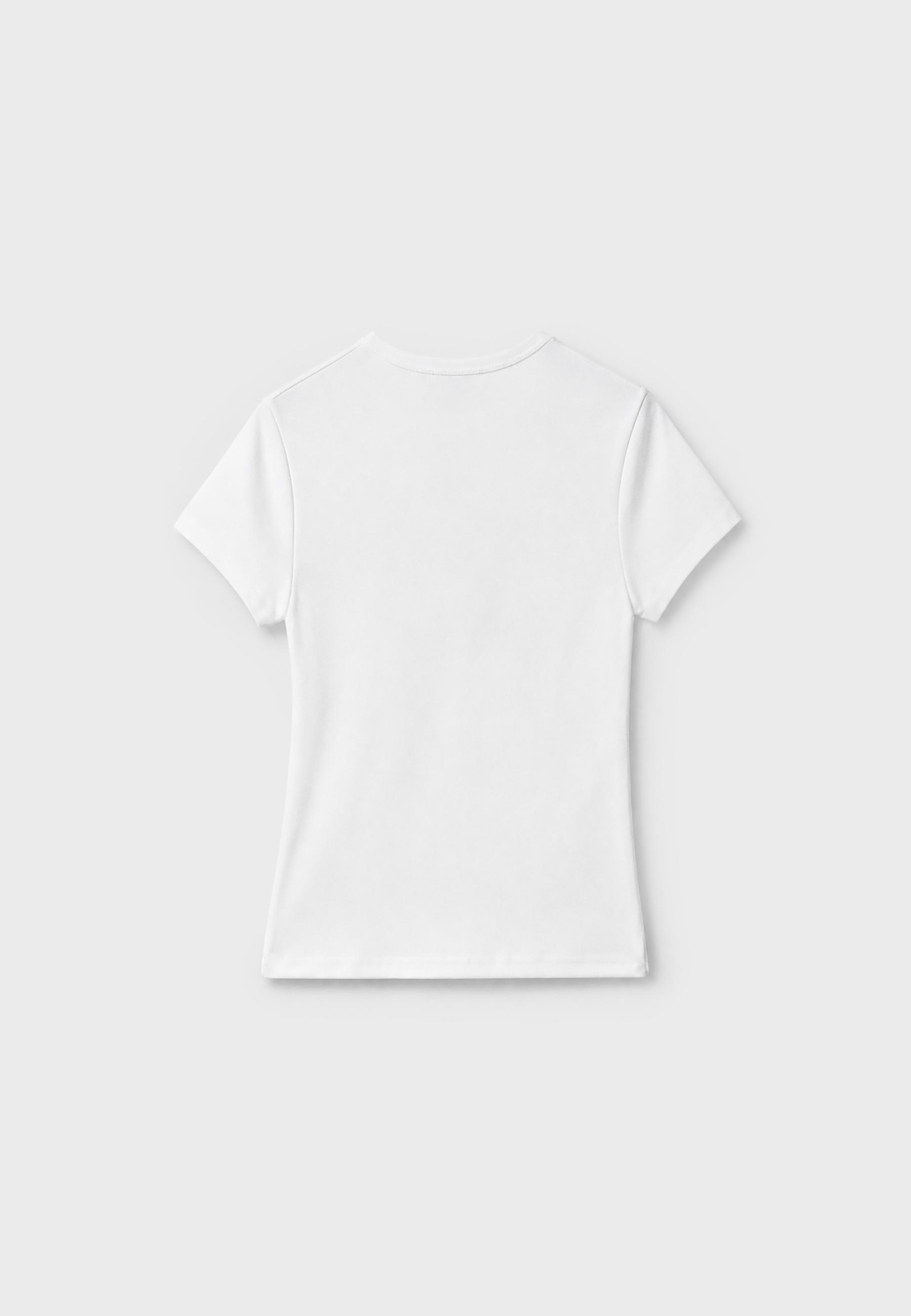 Printed short sleeve T-shirt — White