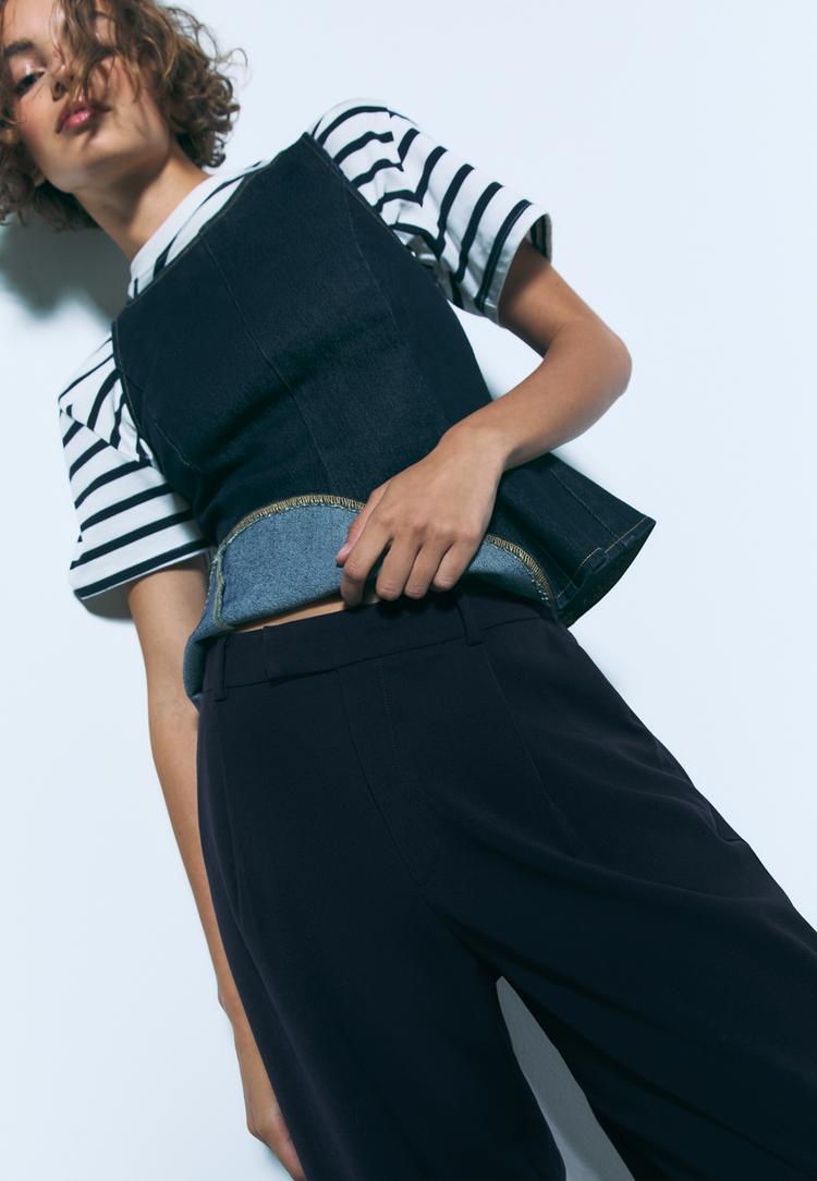 wide leg formal wear trousers