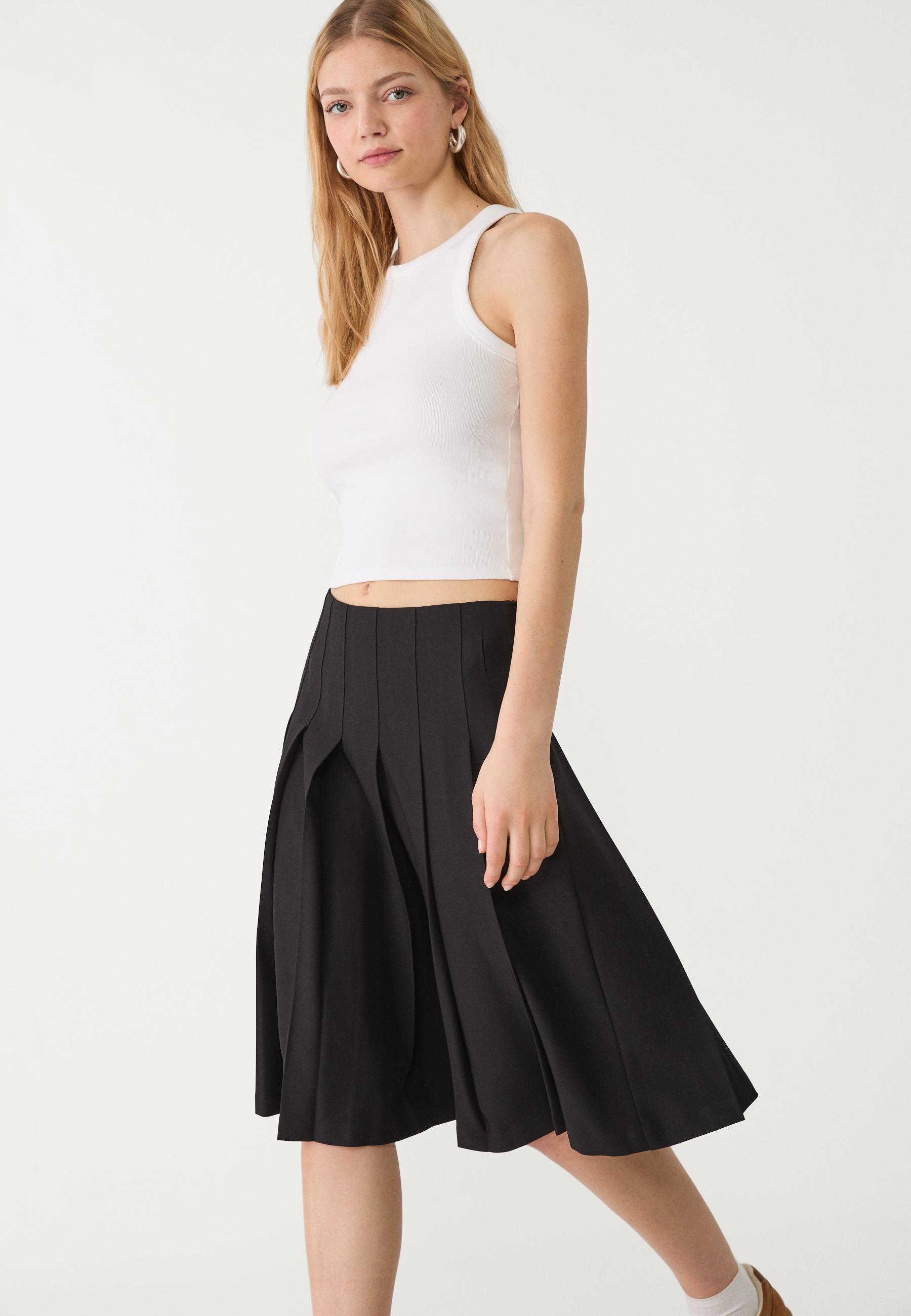 M me eme／Check box pleats skirt(eme10380) | All Item | Mmeeme