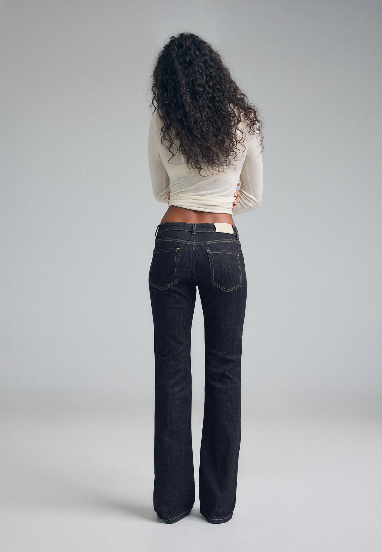 D67 slim fit bootcut jeans — RINSE BLUE DENIM