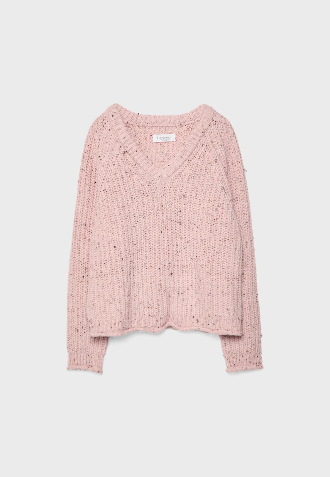 ropa jersey de pico mujer stradivarius Jersey De Punto Stradivarius Camiseta Jerseys De Pico Stradivarius